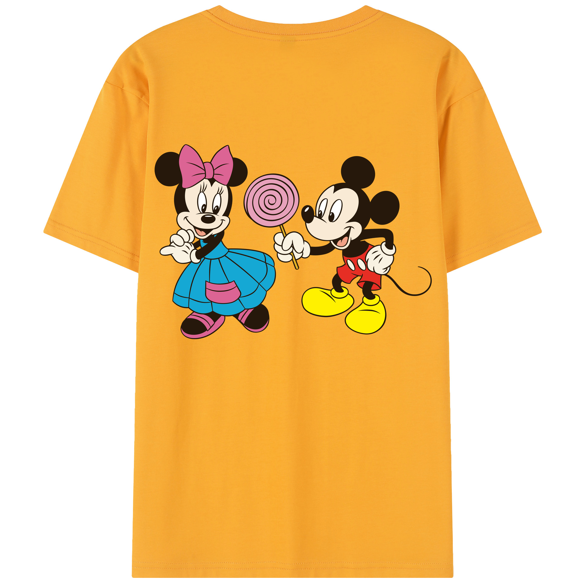 （画像用） ミッキーマウス Mickey Mouse 綿100％半袖Tシャツ（背面プリント）