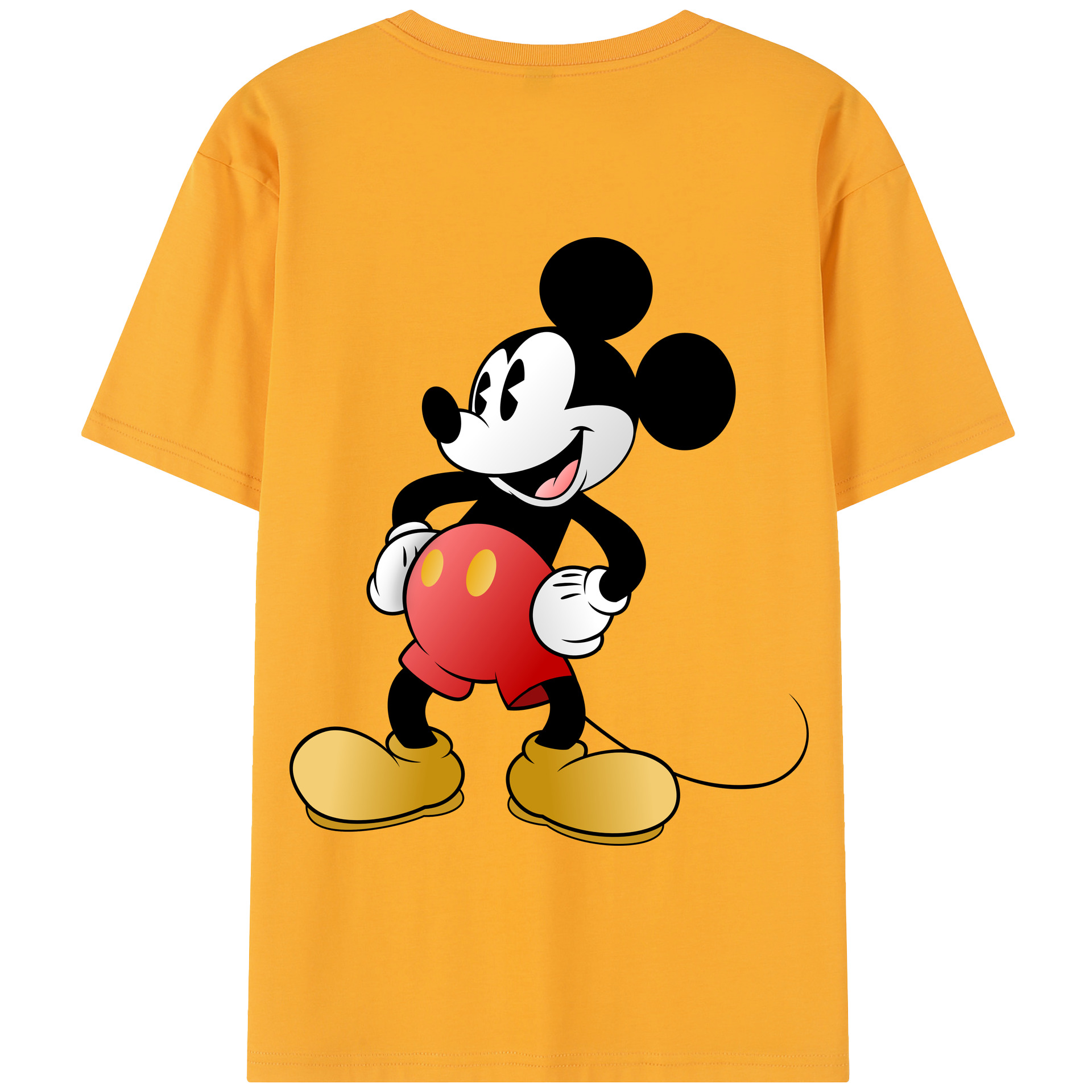 （画像用） ミッキーマウス Mickey Mouse 綿100％半袖Tシャツ（背面プリント）