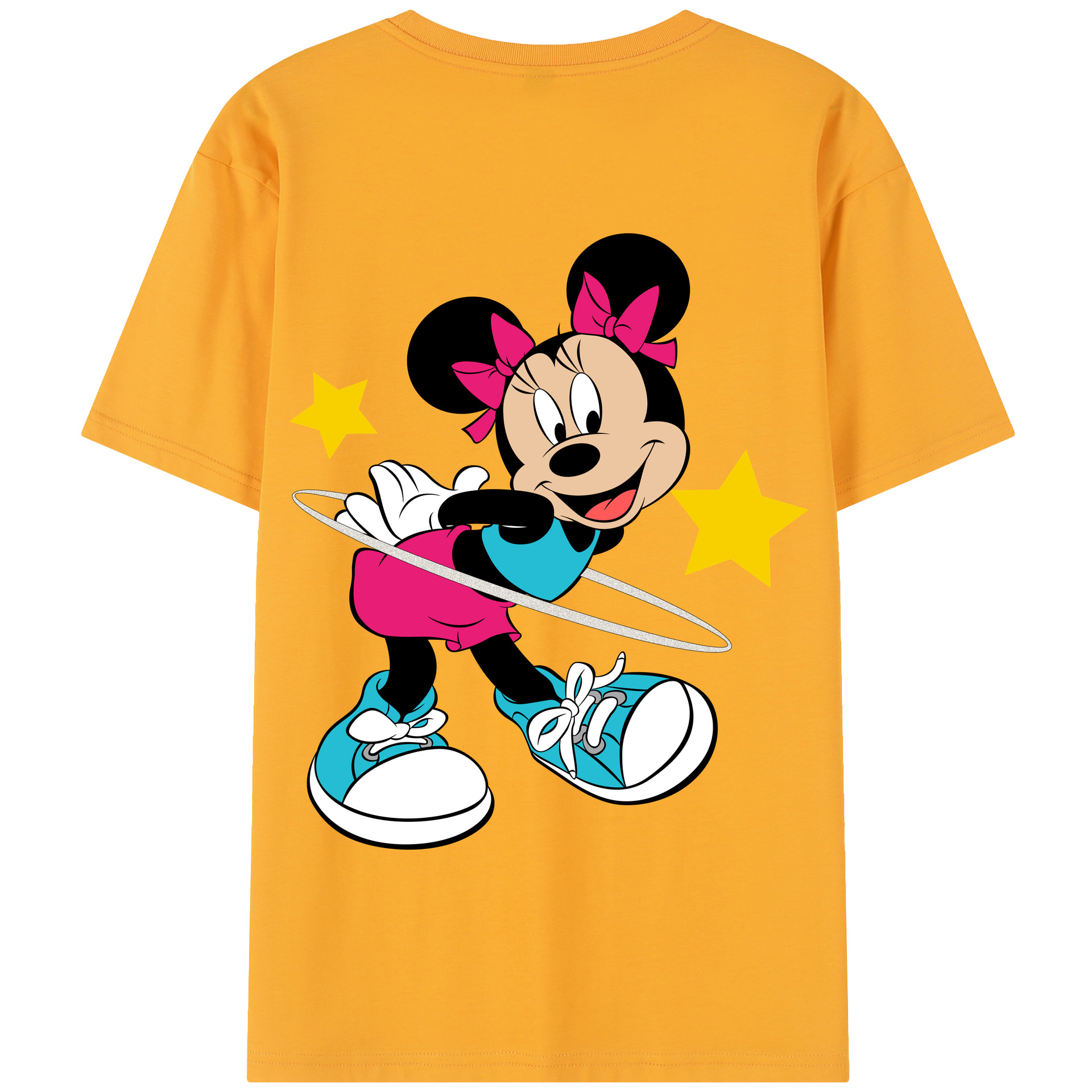 （画像用） ミッキーマウス Mickey Mouse 綿100％半袖Tシャツ（背面プリント）