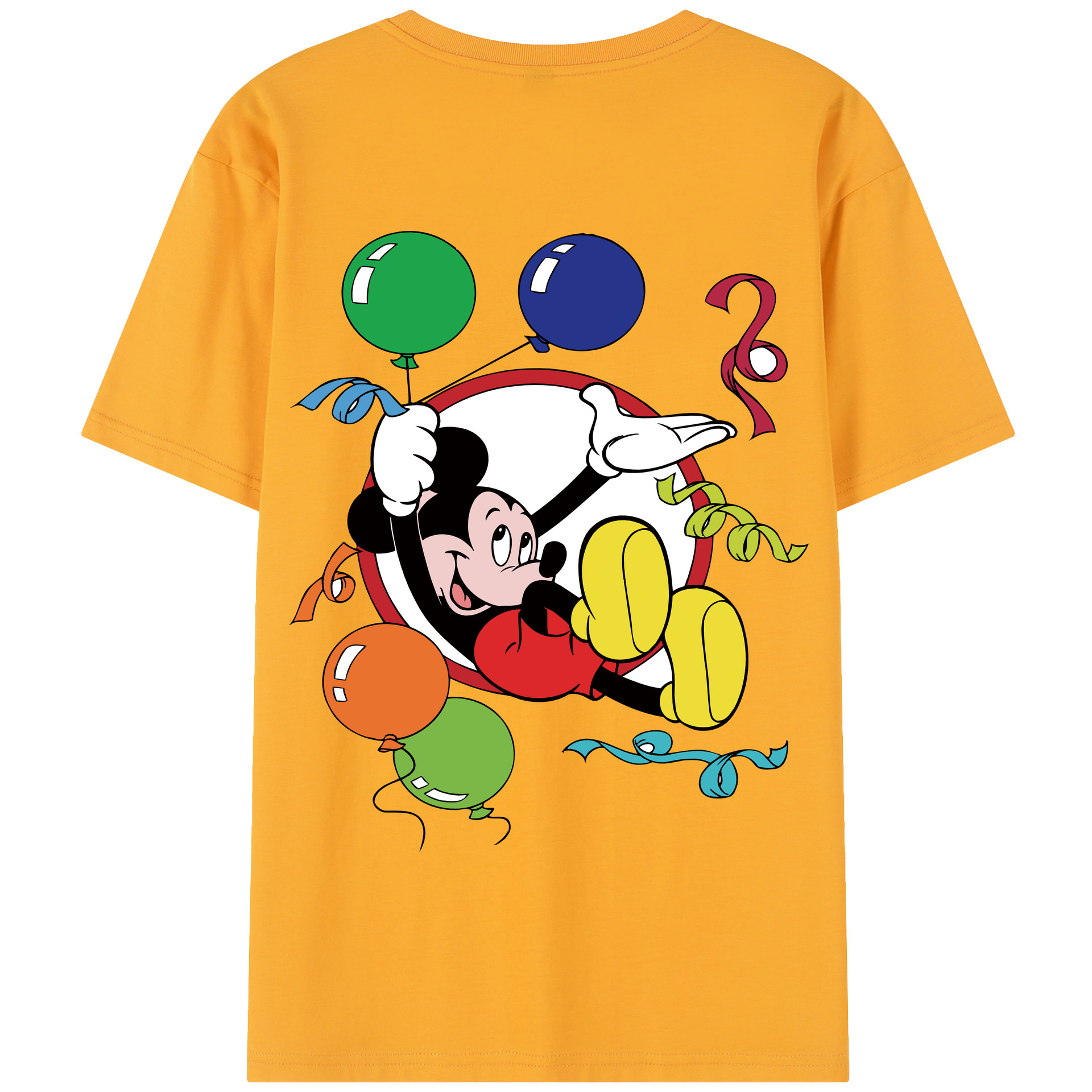 （画像用） ミッキーマウス Mickey Mouse 綿100％半袖Tシャツ（背面プリント）
