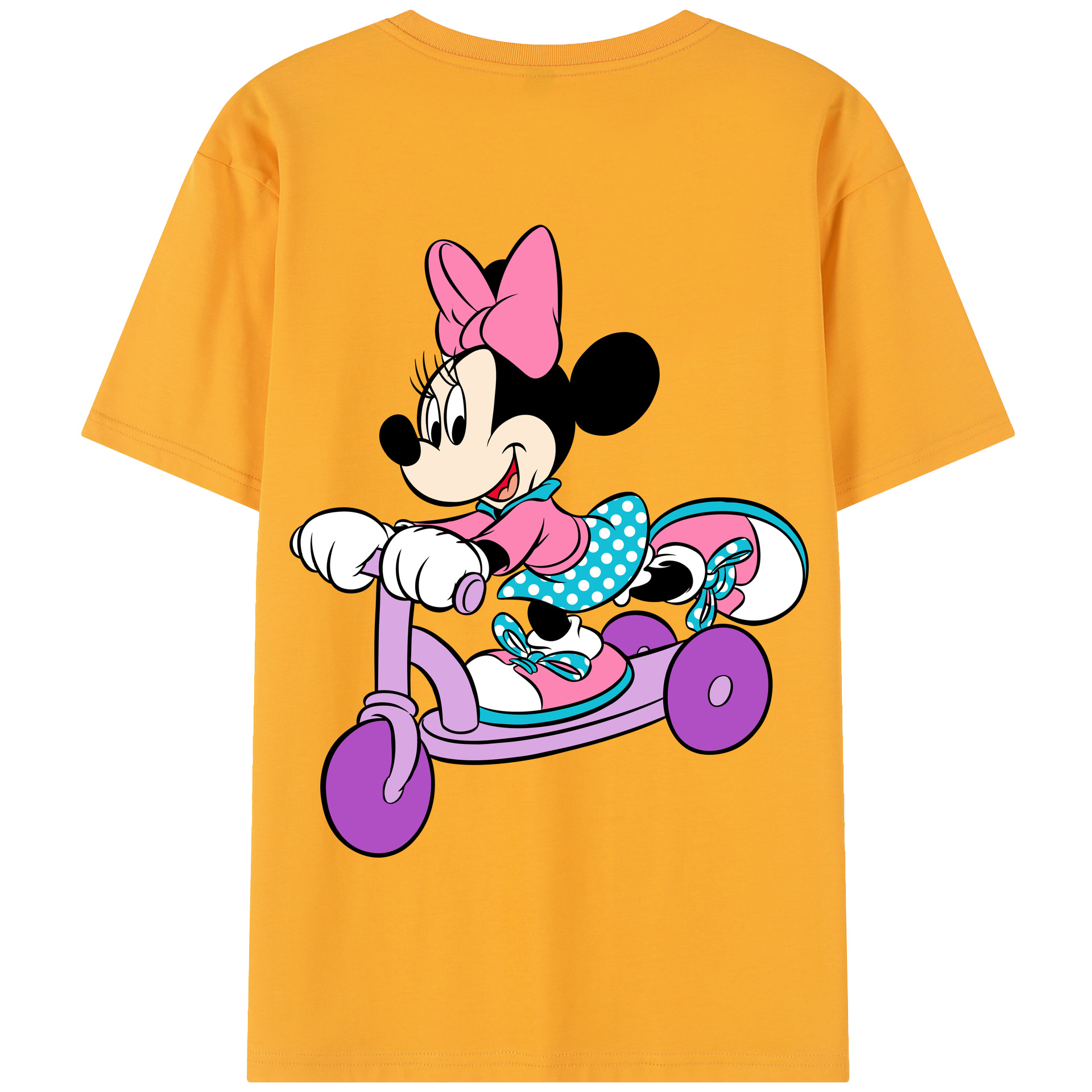 （画像用） ミッキーマウス Mickey Mouse 綿100％半袖Tシャツ（背面プリント）