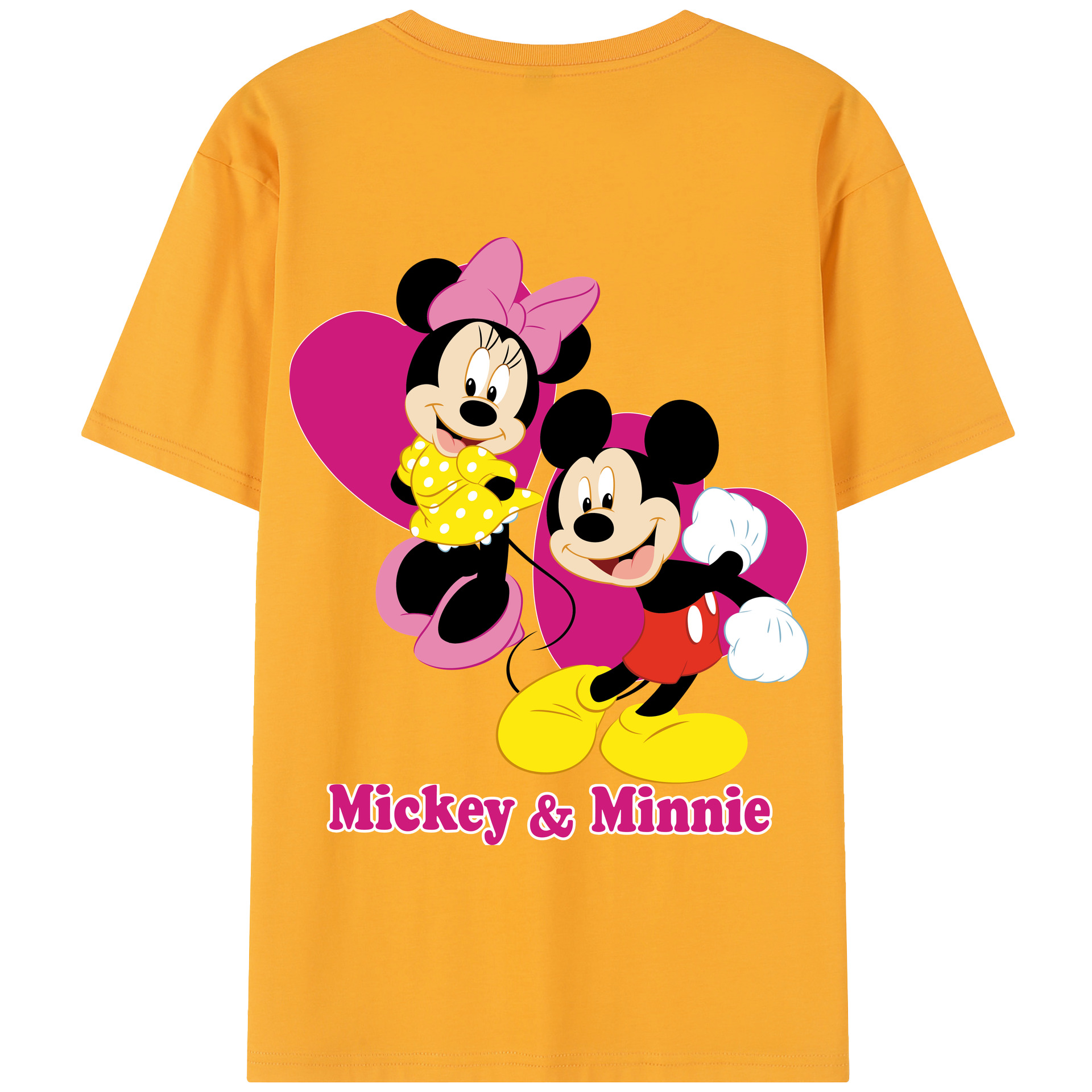 （画像用） ミッキーマウス Mickey Mouse 綿100％半袖Tシャツ（背面プリント）