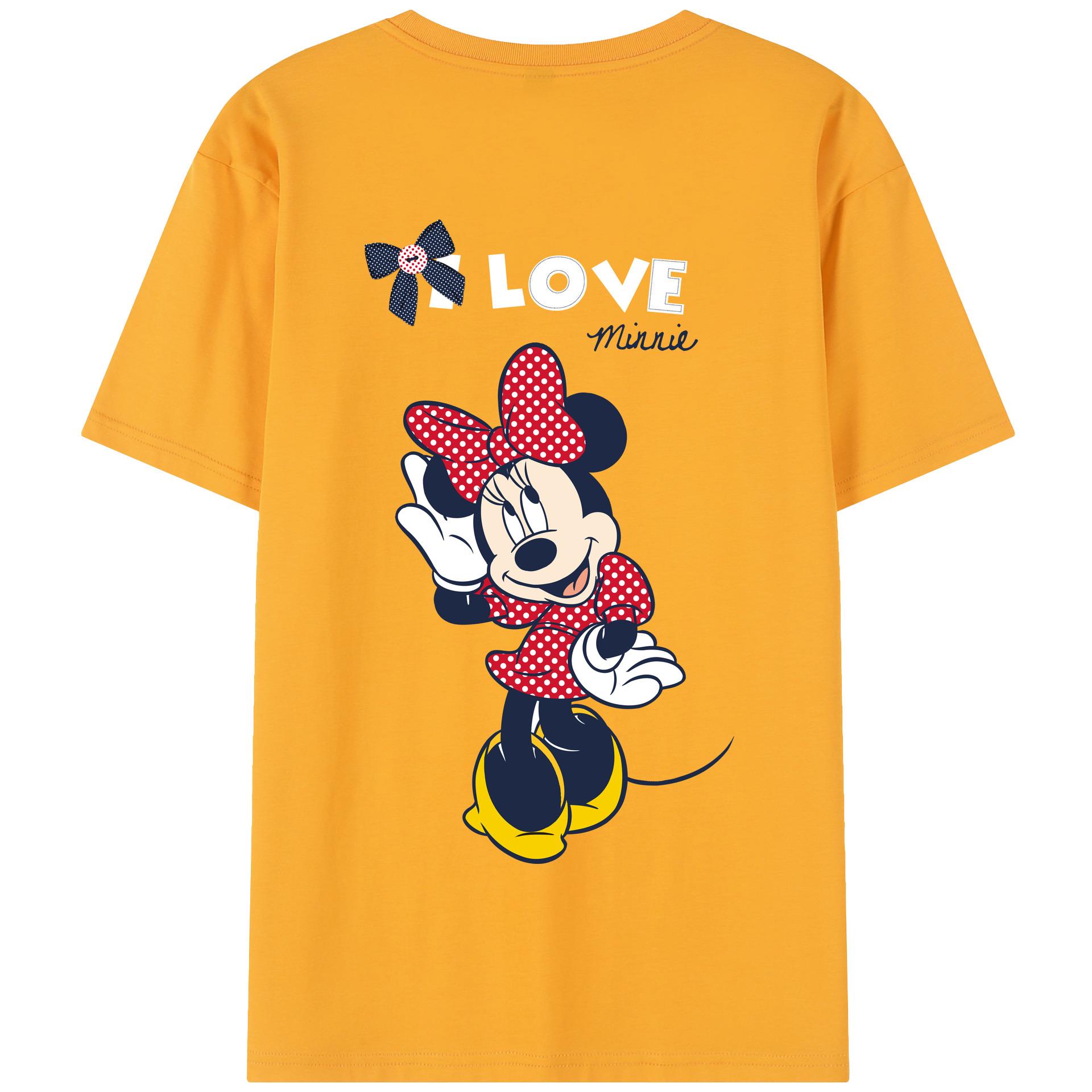 （画像用） ミッキーマウス Mickey Mouse 綿100％半袖Tシャツ（背面プリント）