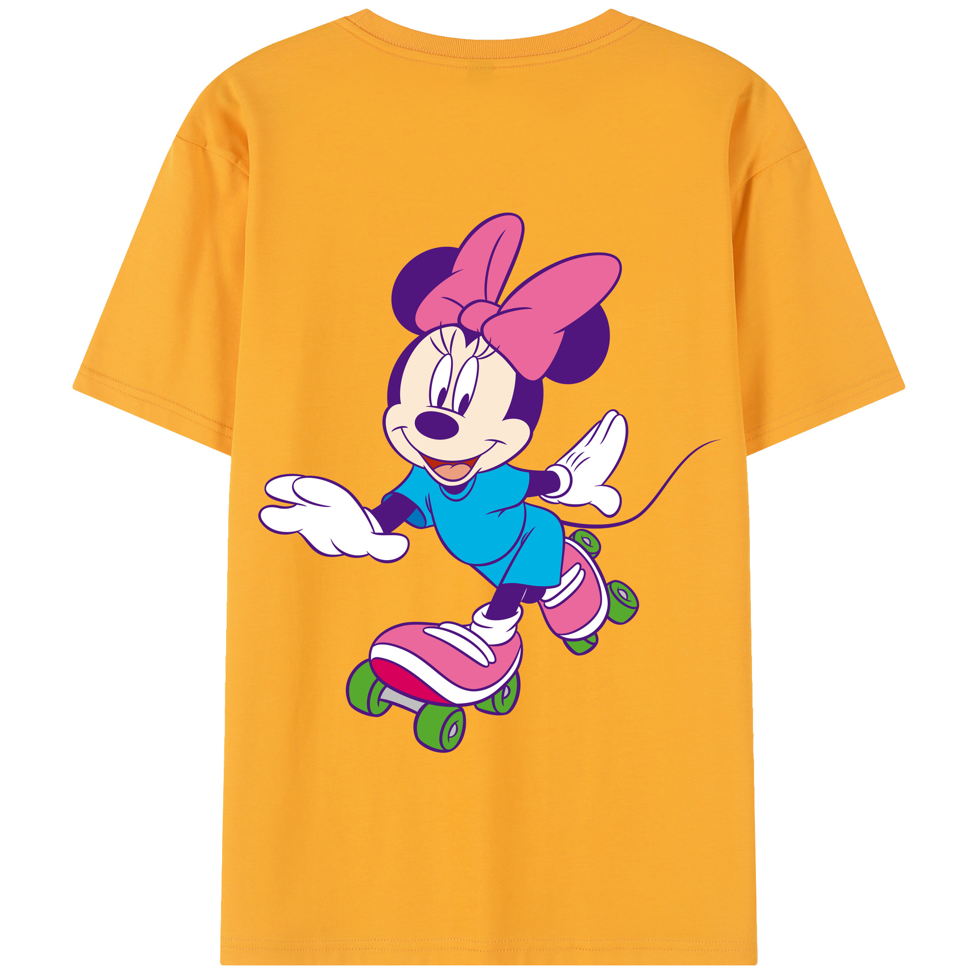 （画像用） ミッキーマウス Mickey Mouse 綿100％半袖Tシャツ（背面プリント）