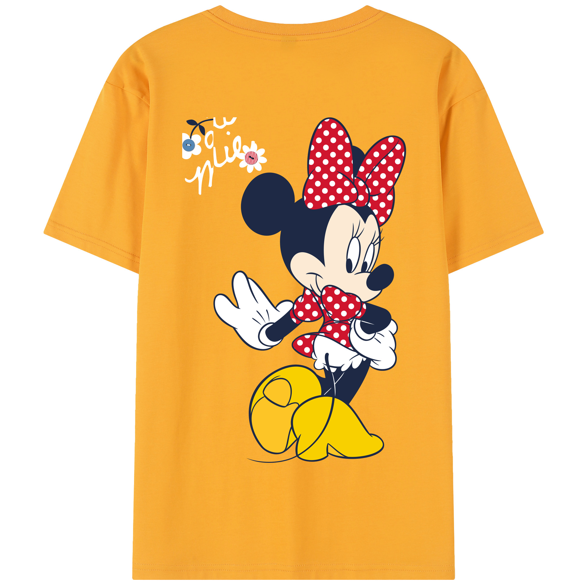 （画像用） ミッキーマウス Mickey Mouse 綿100％半袖Tシャツ（背面プリント）