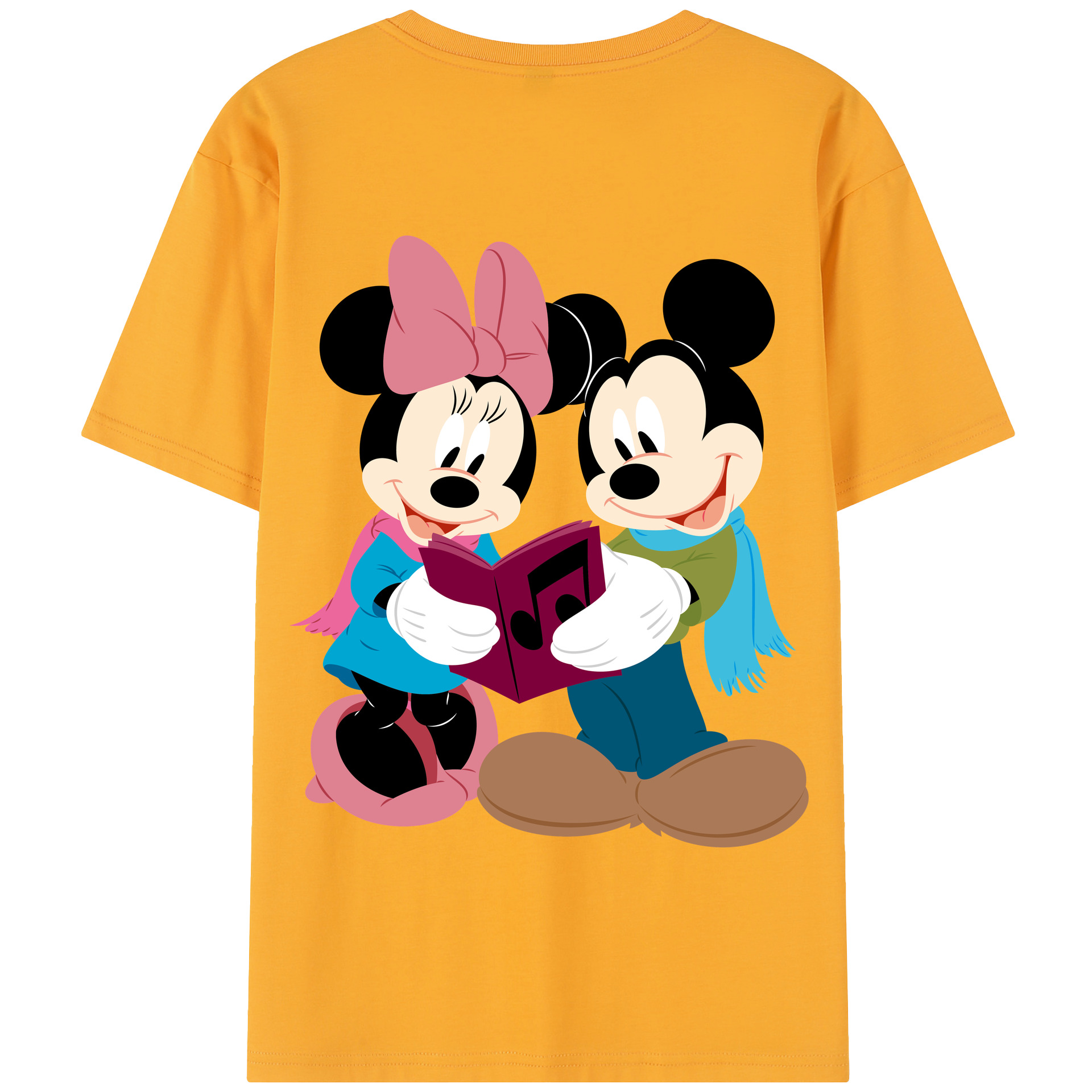 （画像用） ミッキーマウス Mickey Mouse 綿100％半袖Tシャツ（背面プリント）
