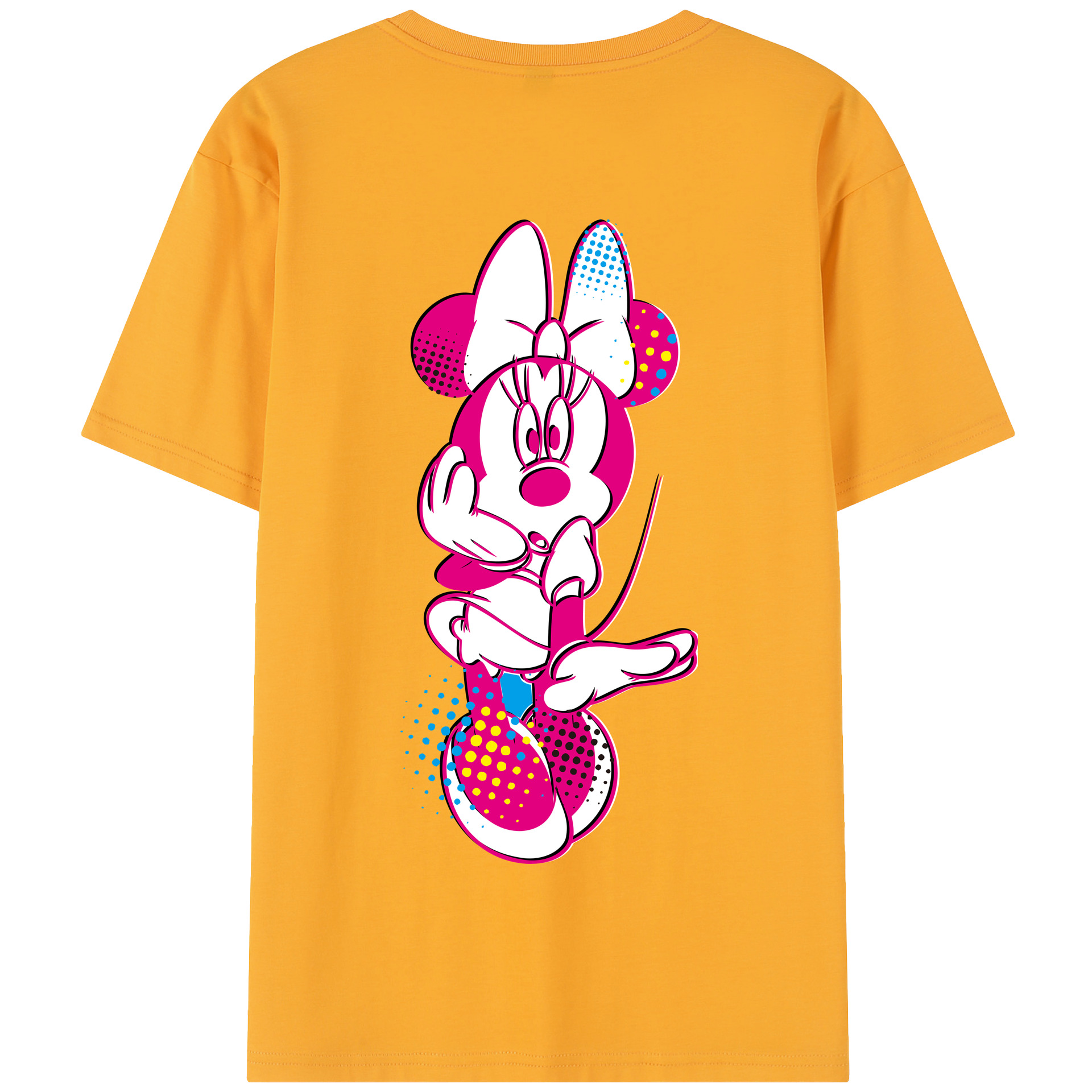 （画像用） ミッキーマウス Mickey Mouse 綿100％半袖Tシャツ（背面プリント）