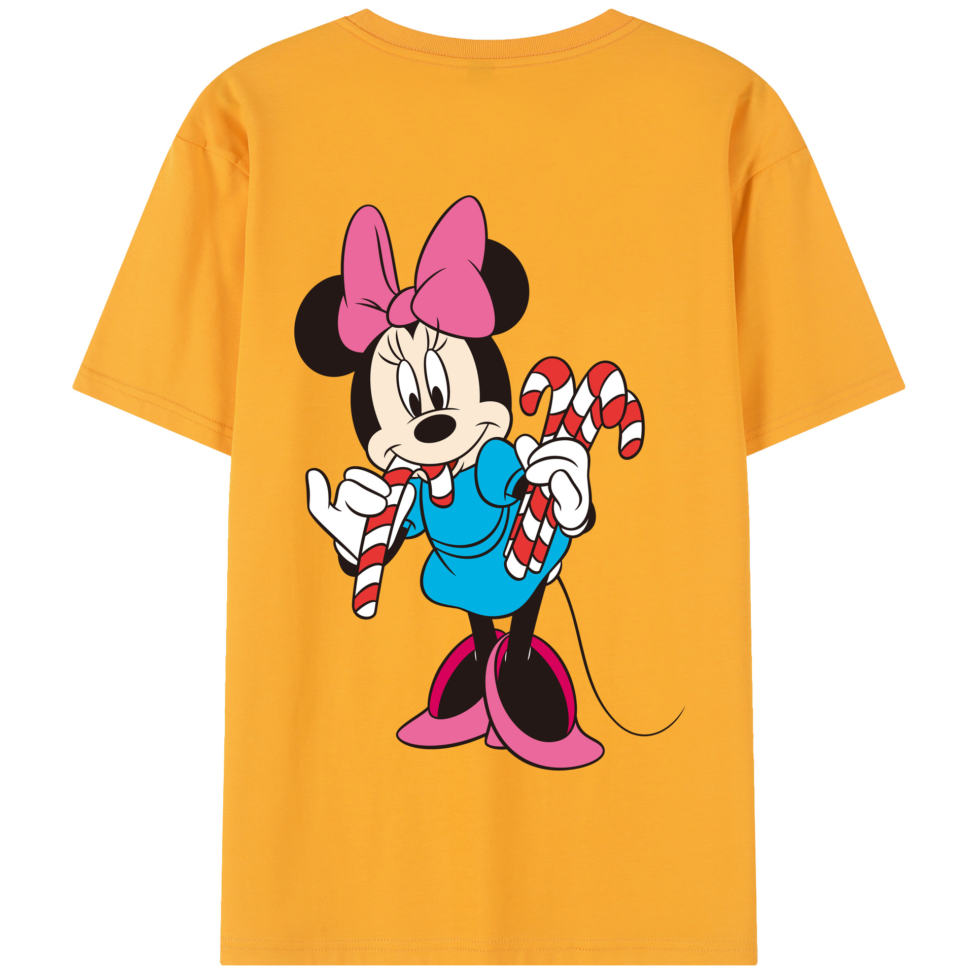 （画像用） ミッキーマウス Mickey Mouse 綿100％半袖Tシャツ（背面プリント）