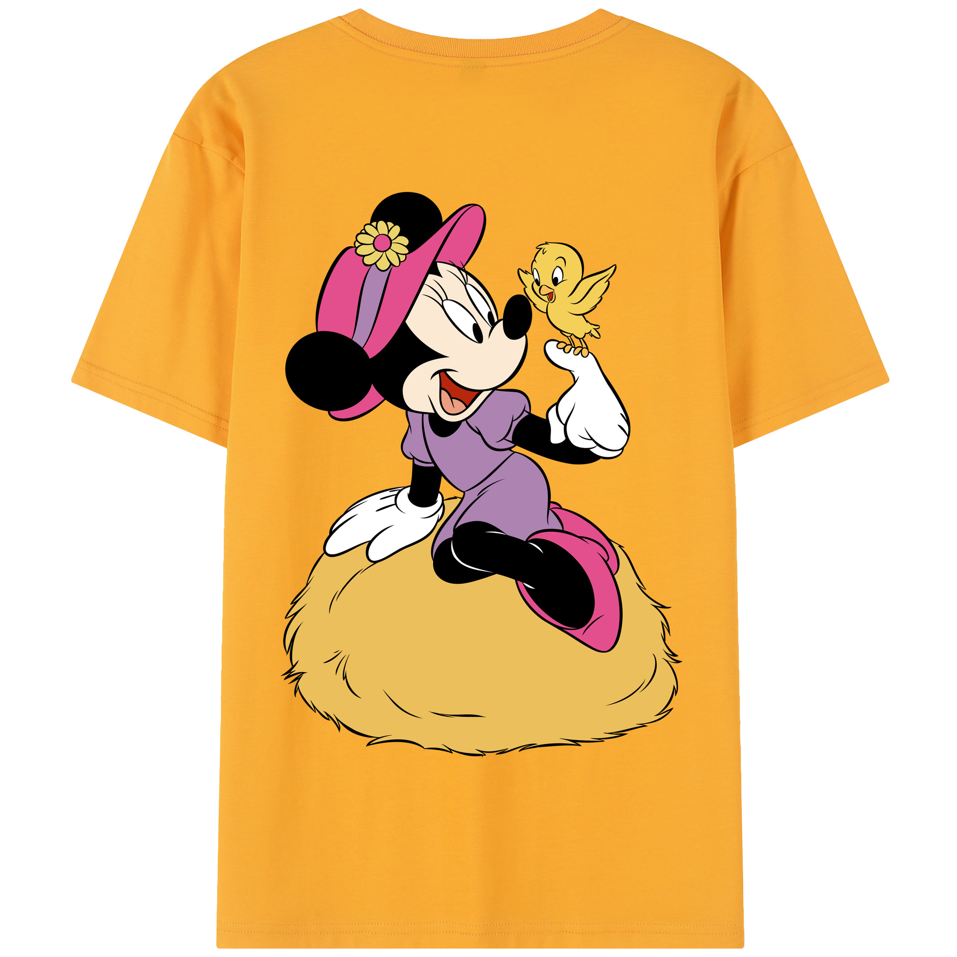 （画像用） ミッキーマウス Mickey Mouse 綿100％半袖Tシャツ（背面プリント）