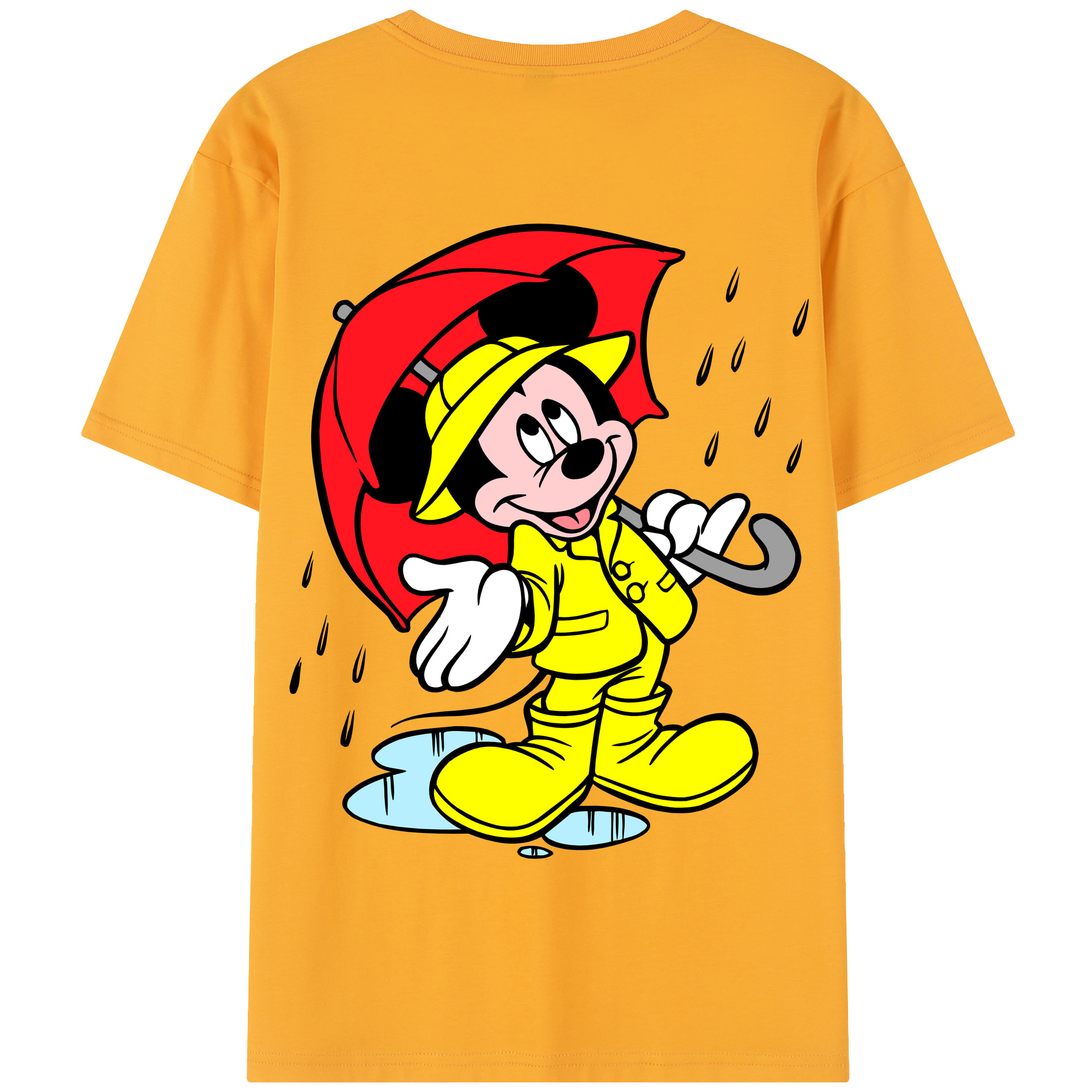 （画像用） ミッキーマウス Mickey Mouse 綿100％半袖Tシャツ（背面プリント）