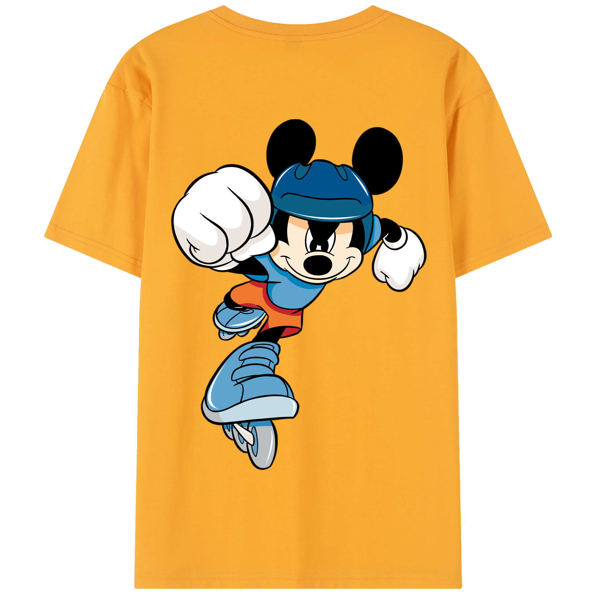 （画像用） ミッキーマウス Mickey Mouse 綿100％半袖Tシャツ（背面プリント）