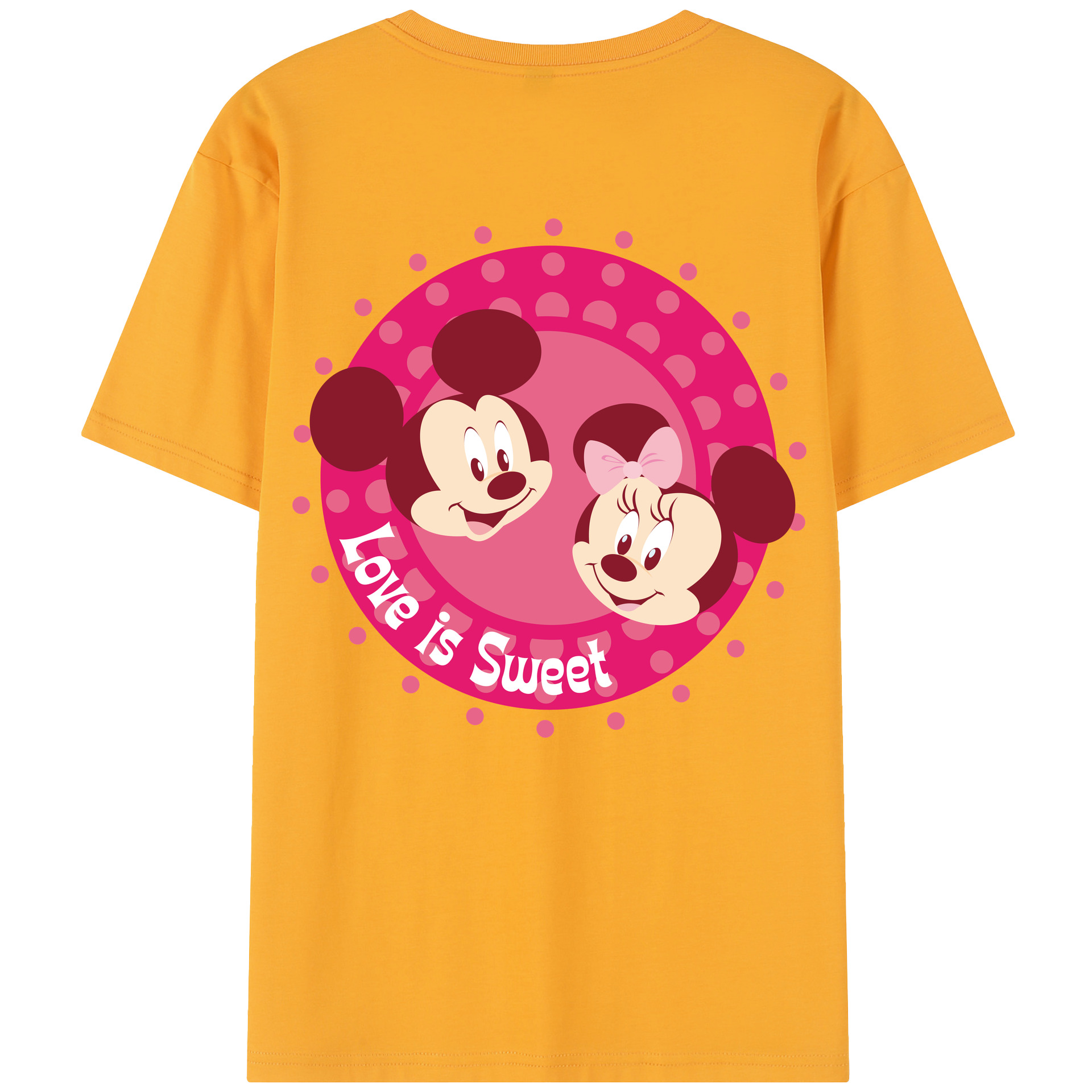 （画像用） ミッキーマウス Mickey Mouse 綿100％半袖Tシャツ（背面プリント）