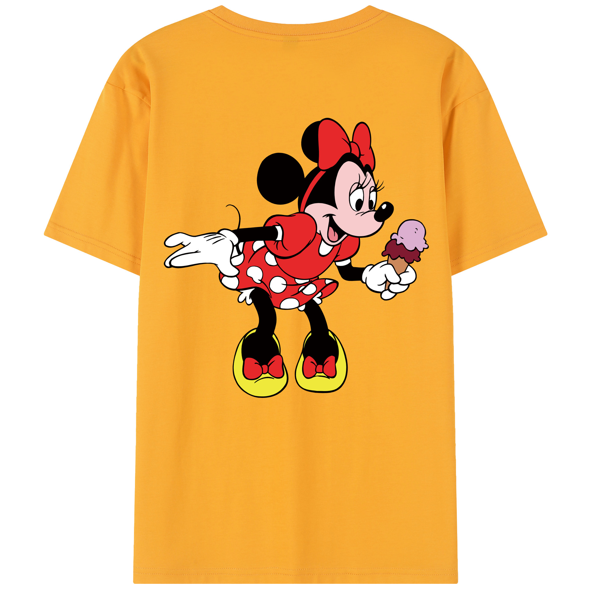 （画像用） ミッキーマウス Mickey Mouse 綿100％半袖Tシャツ（背面プリント）