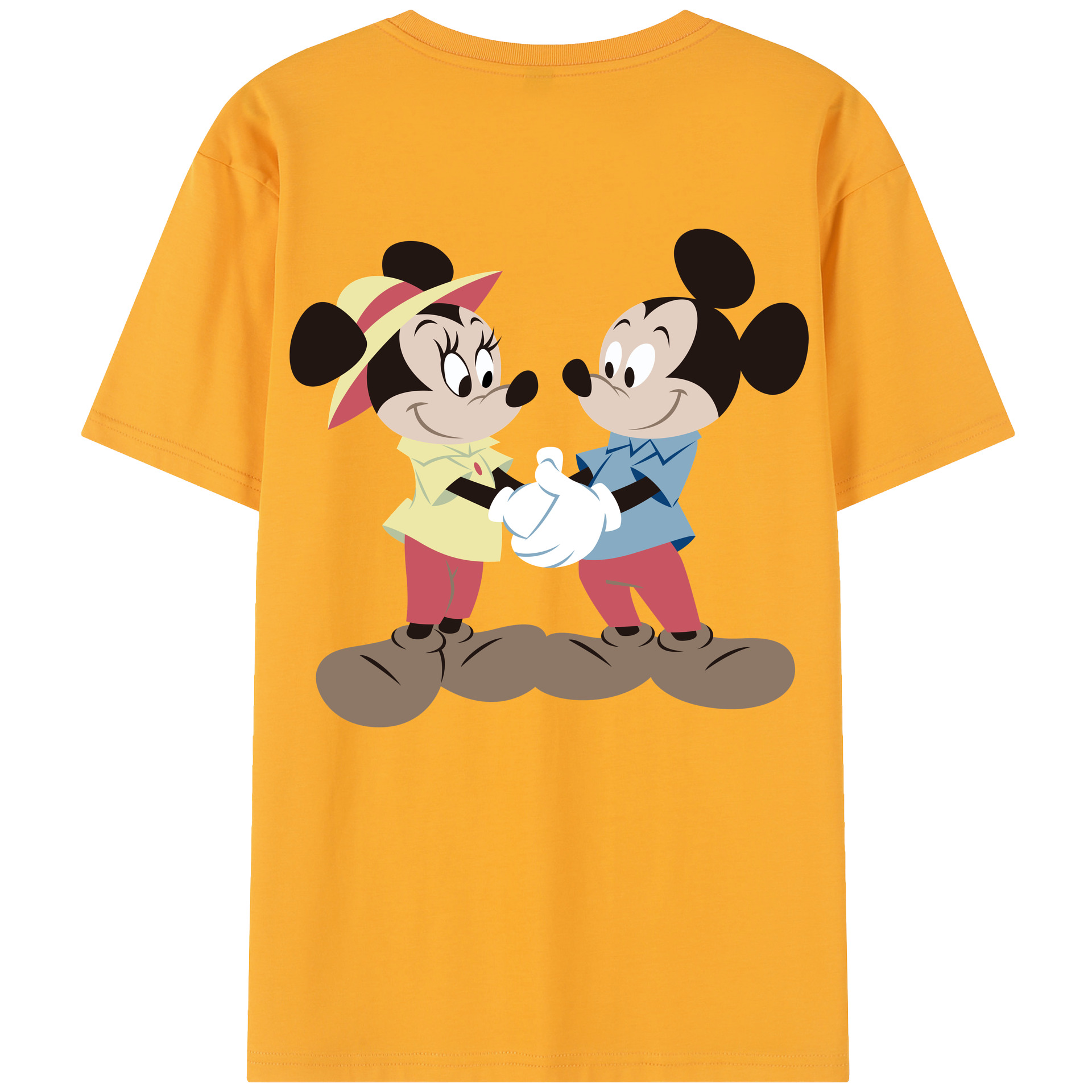 （画像用） ミッキーマウス Mickey Mouse 綿100％半袖Tシャツ（背面プリント）
