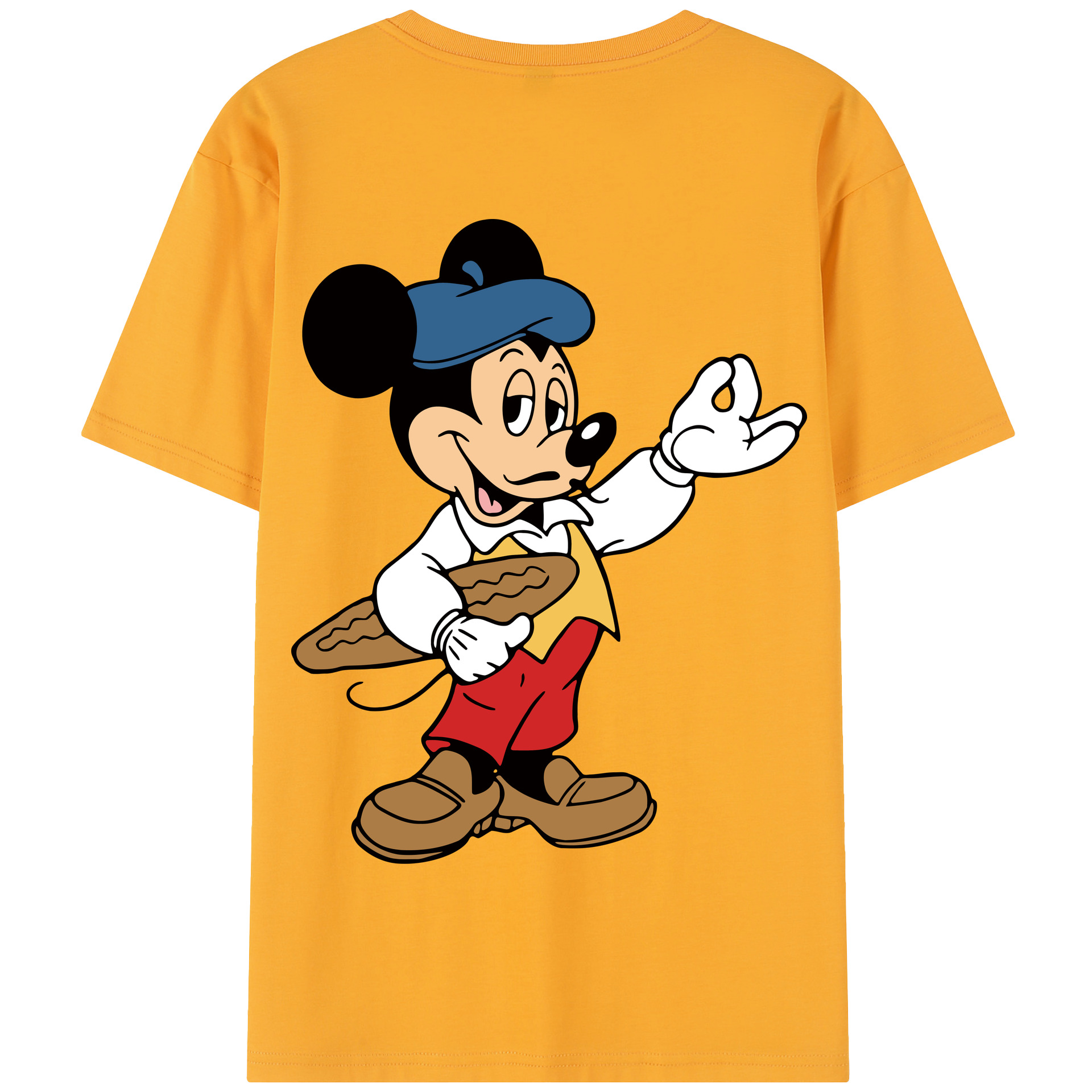 （画像用） ミッキーマウス Mickey Mouse 綿100％半袖Tシャツ（背面プリント）
