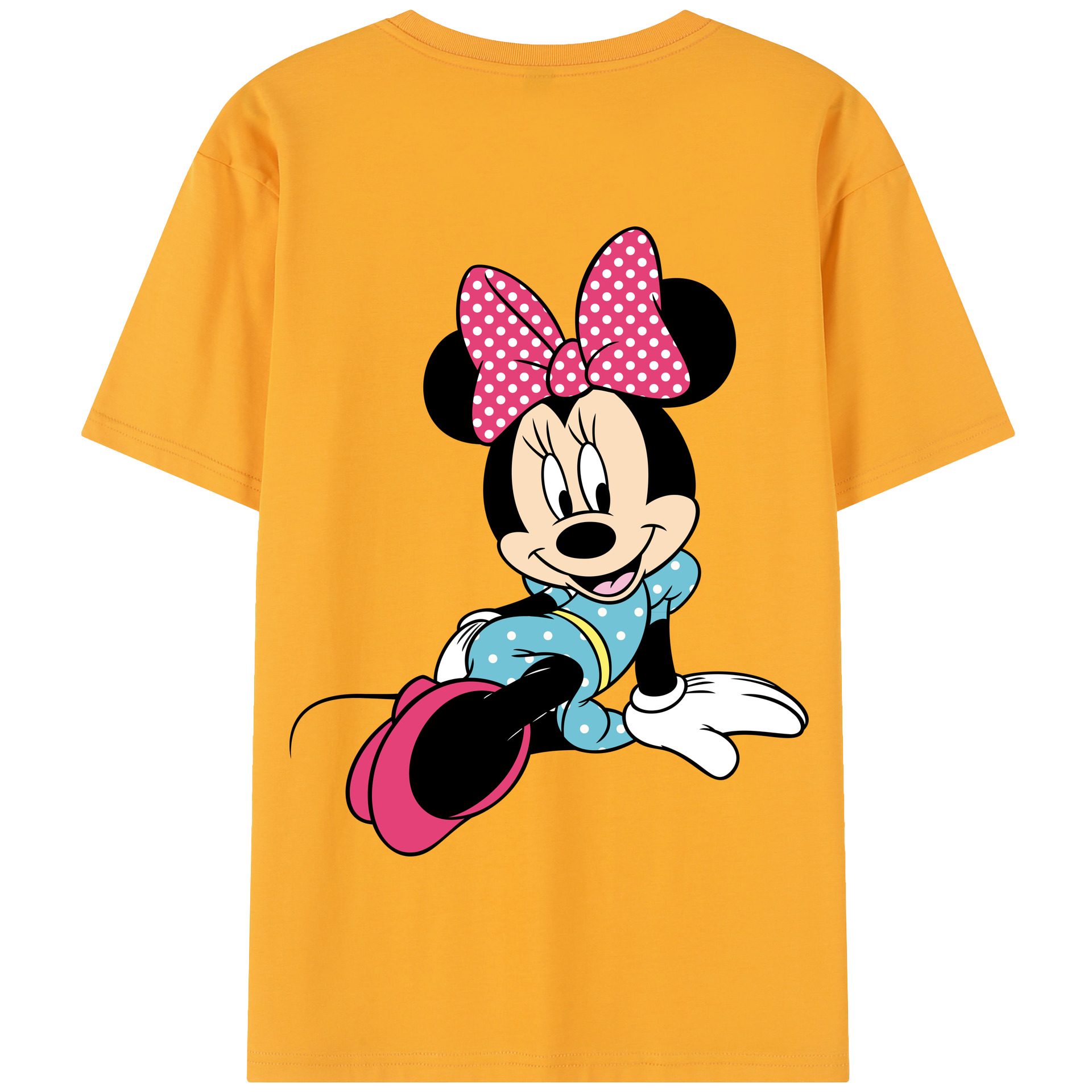 （画像用） ミッキーマウス Mickey Mouse 綿100％半袖Tシャツ（背面プリント）