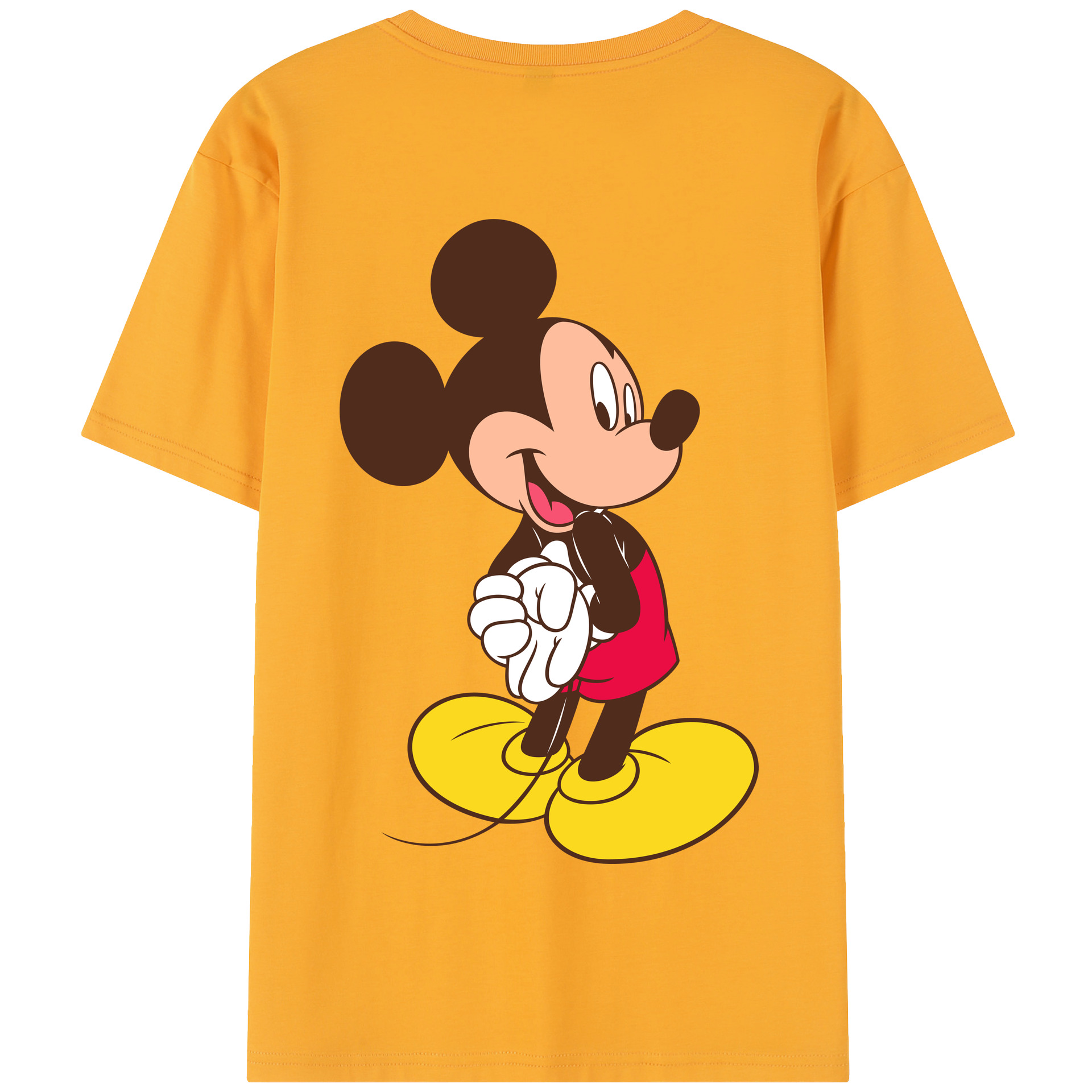 （画像用） ミッキーマウス Mickey Mouse 綿100％半袖Tシャツ（背面プリント）