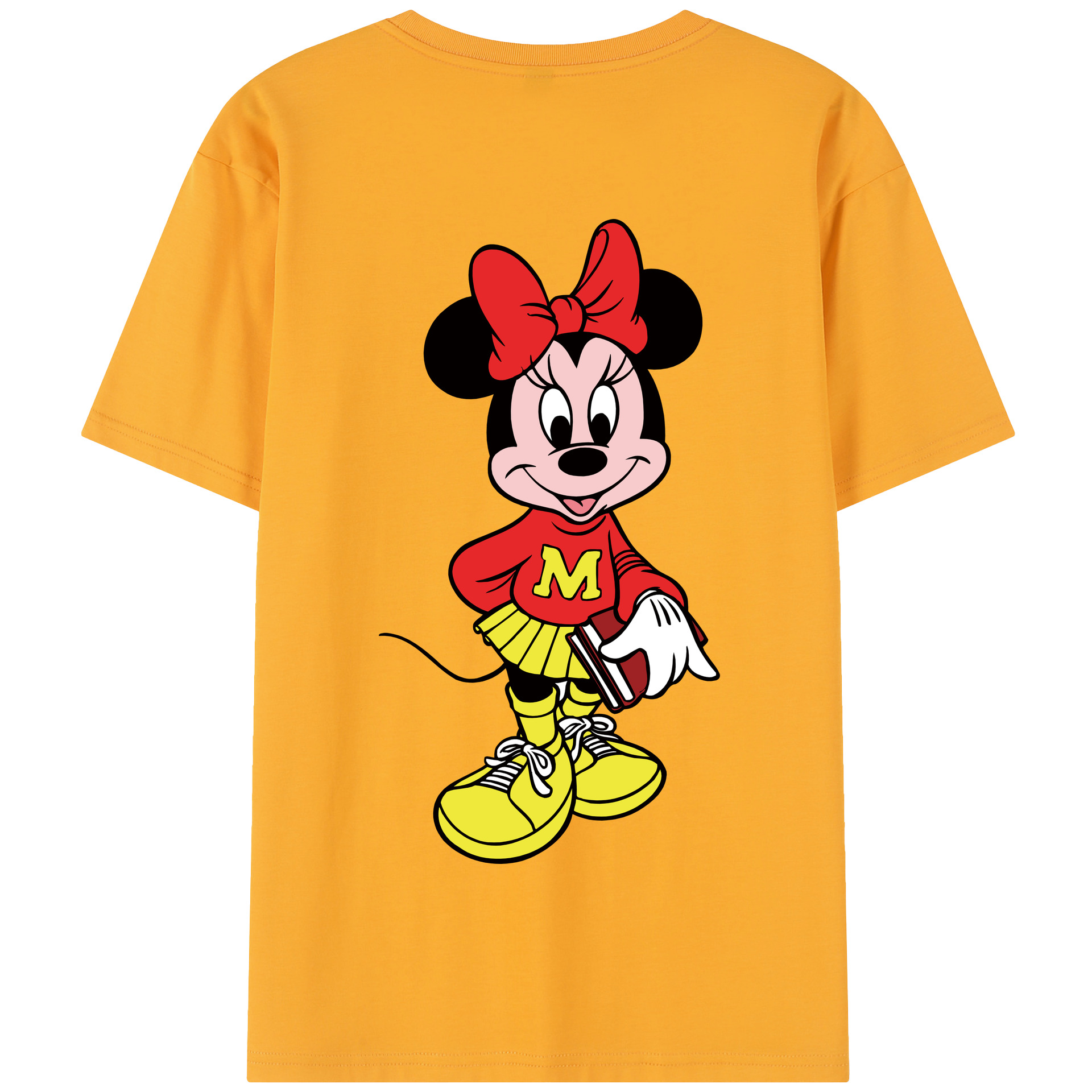 （画像用） ミッキーマウス Mickey Mouse 綿100％半袖Tシャツ（背面プリント）