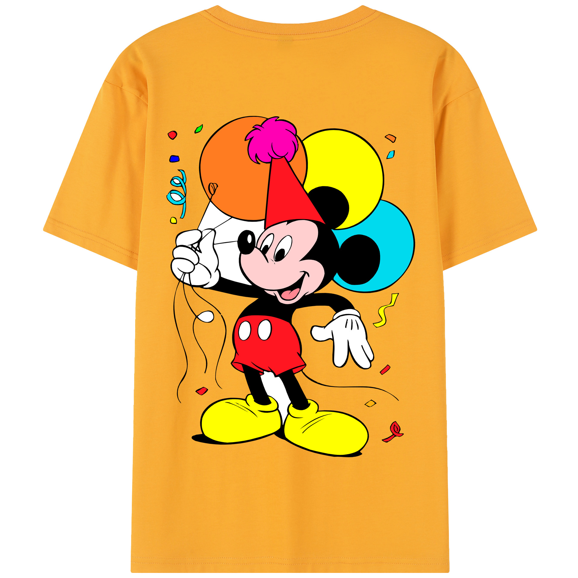 （画像用） ミッキーマウス Mickey Mouse 綿100％半袖Tシャツ（背面プリント）