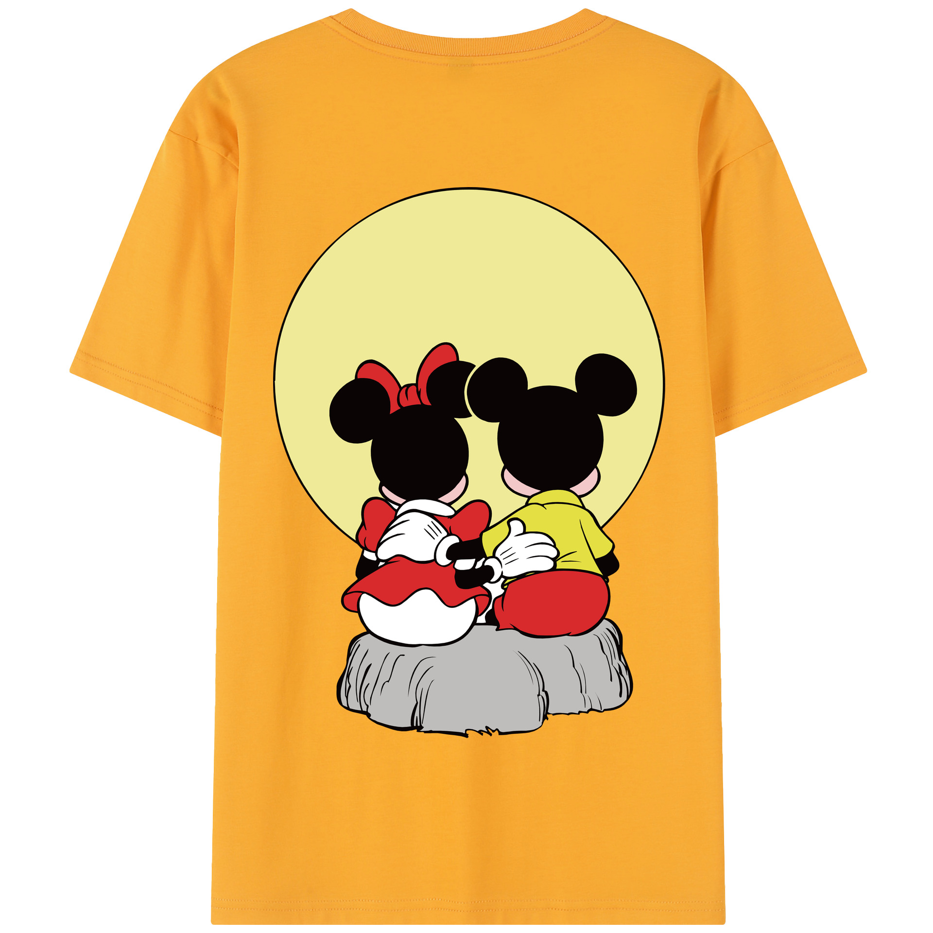 （画像用） ミッキーマウス Mickey Mouse 綿100％半袖Tシャツ（背面プリント）