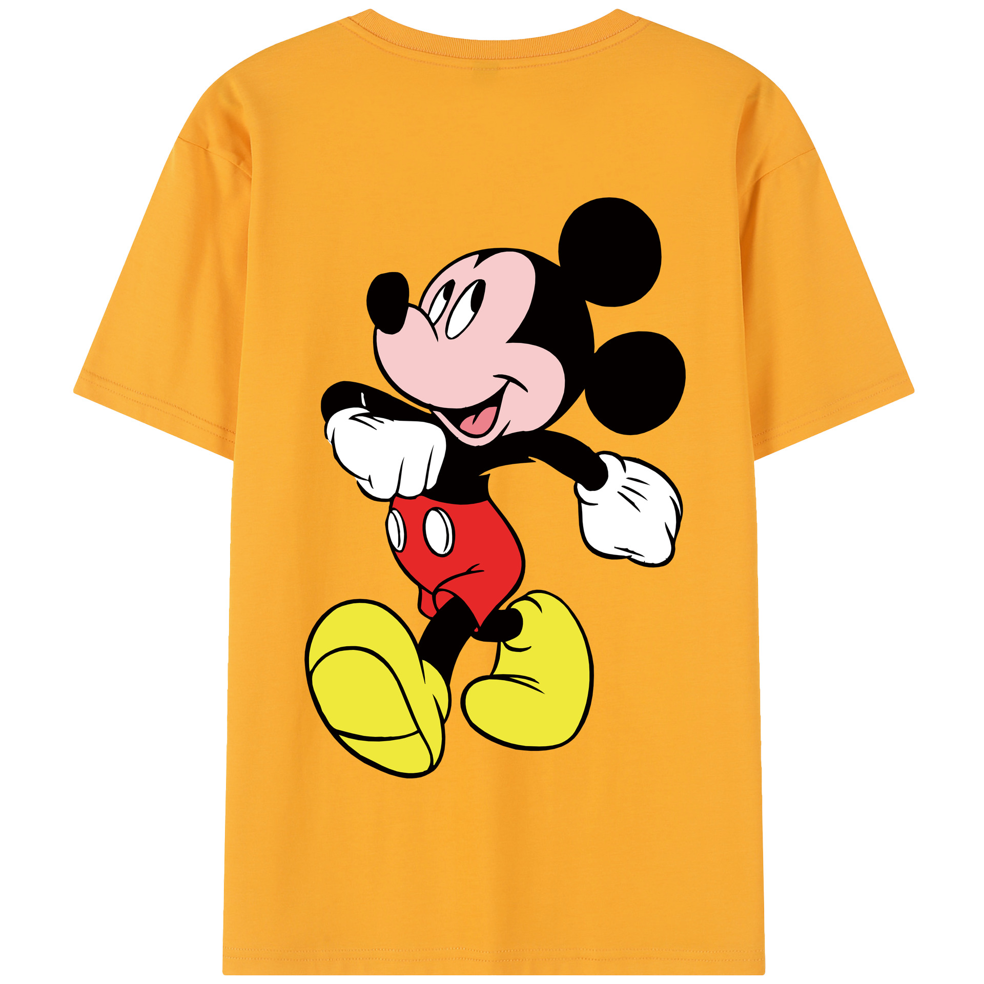 （画像用） ミッキーマウス Mickey Mouse 綿100％半袖Tシャツ（背面プリント）
