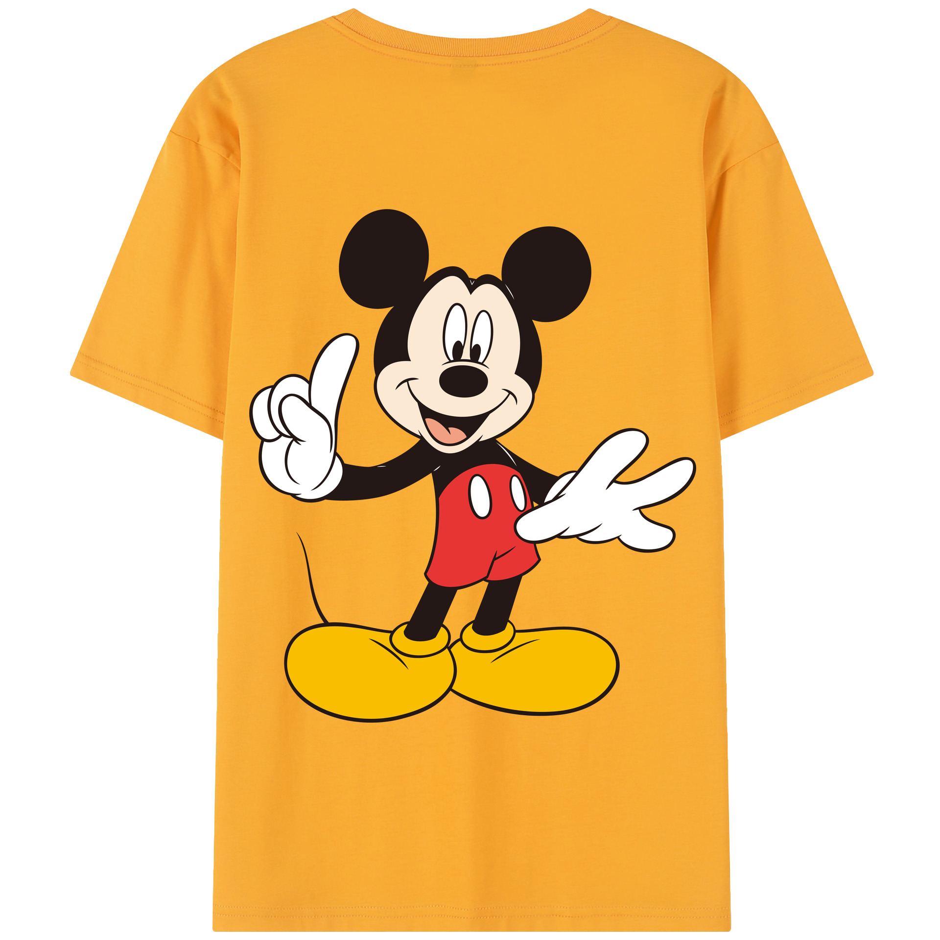 （画像用） ミッキーマウス Mickey Mouse 綿100％半袖Tシャツ（背面プリント）