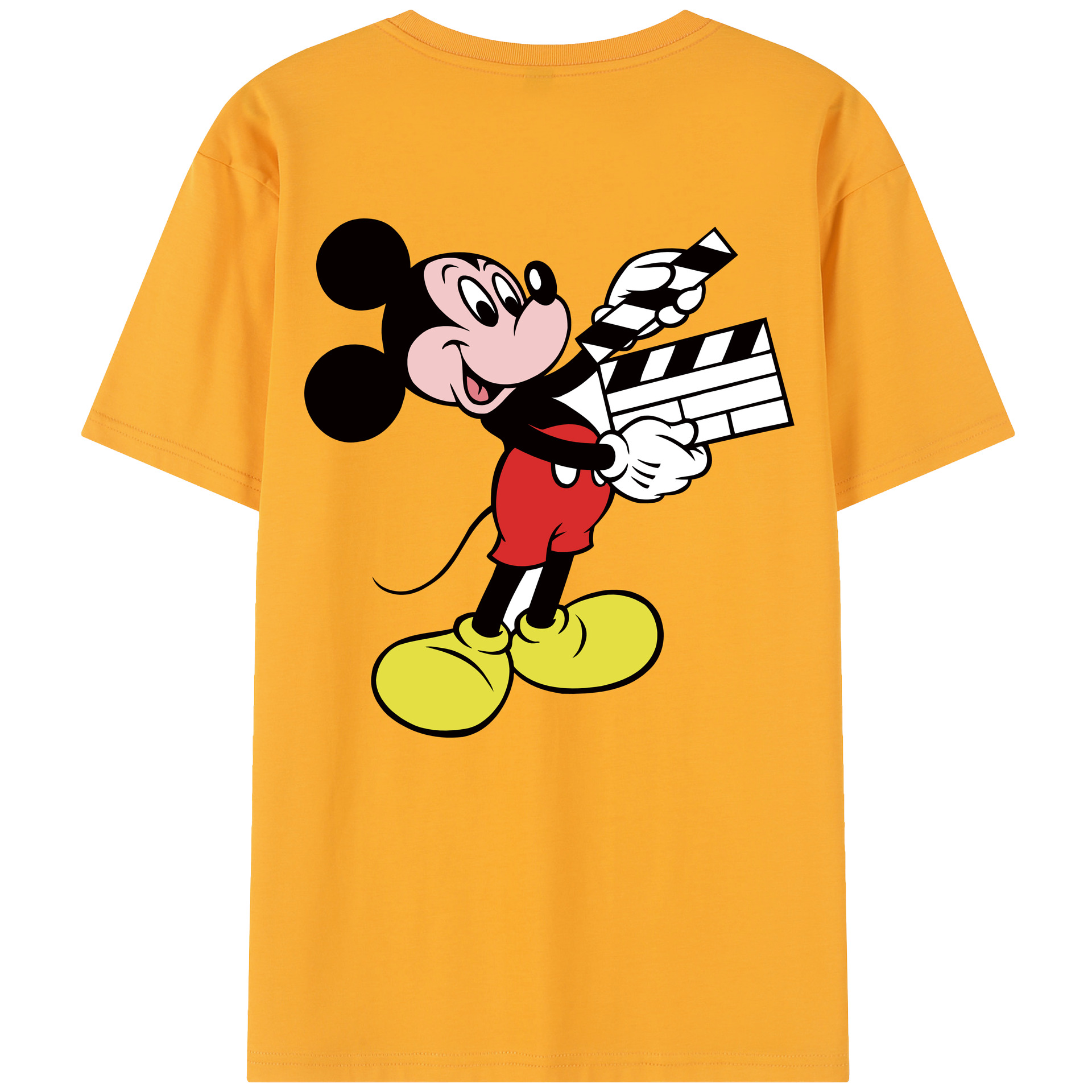 （画像用） ミッキーマウス Mickey Mouse 綿100％半袖Tシャツ（背面プリント）