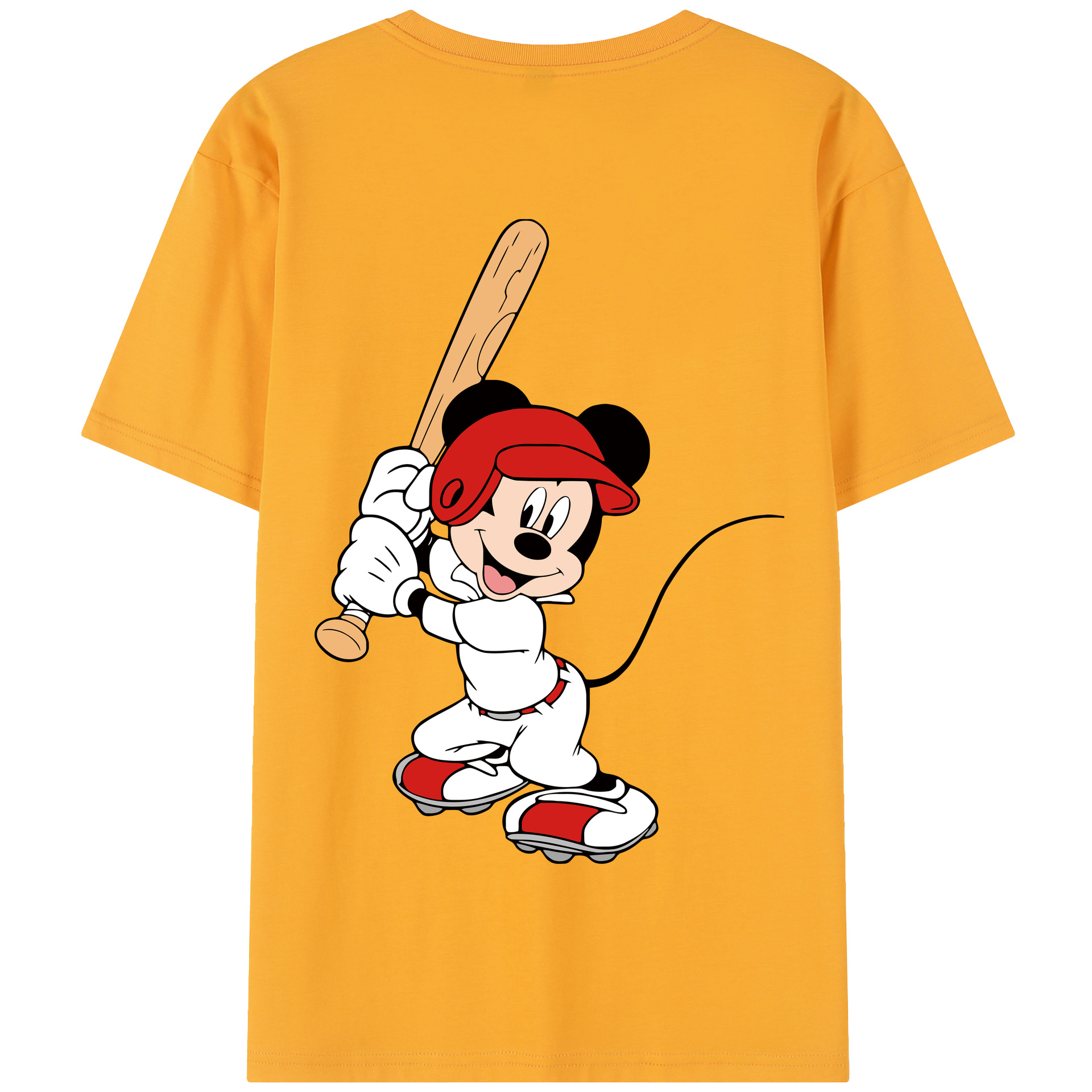 （画像用） ミッキーマウス Mickey Mouse 綿100％半袖Tシャツ（背面プリント）