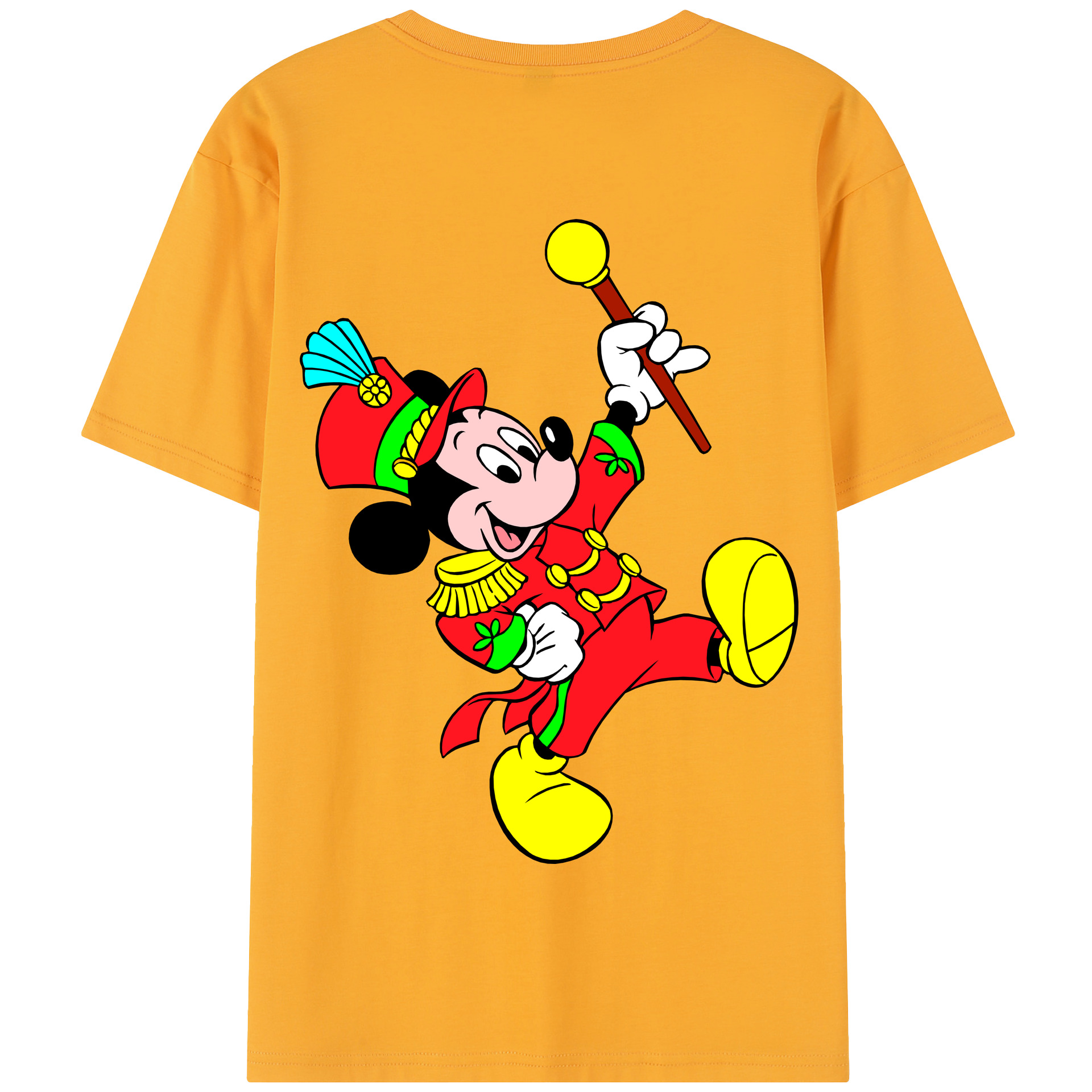 （画像用） ミッキーマウス Mickey Mouse 綿100％半袖Tシャツ（背面プリント）