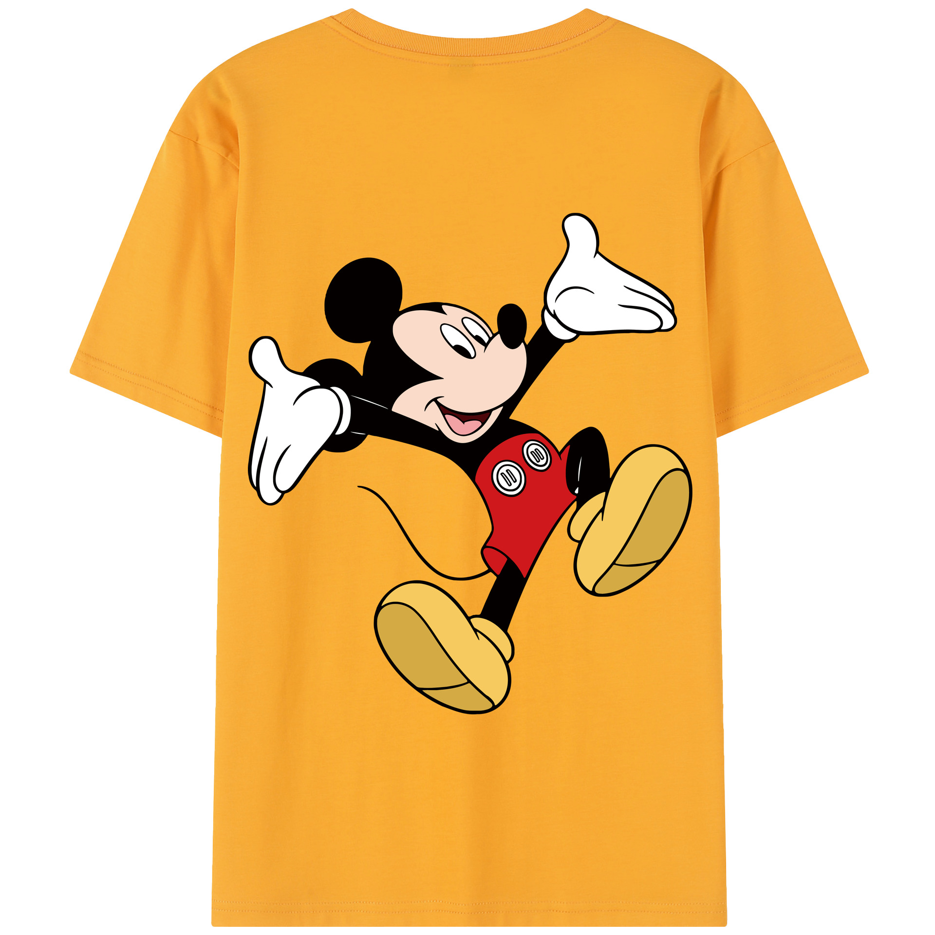 （画像用） ミッキーマウス Mickey Mouse 綿100％半袖Tシャツ（背面プリント）