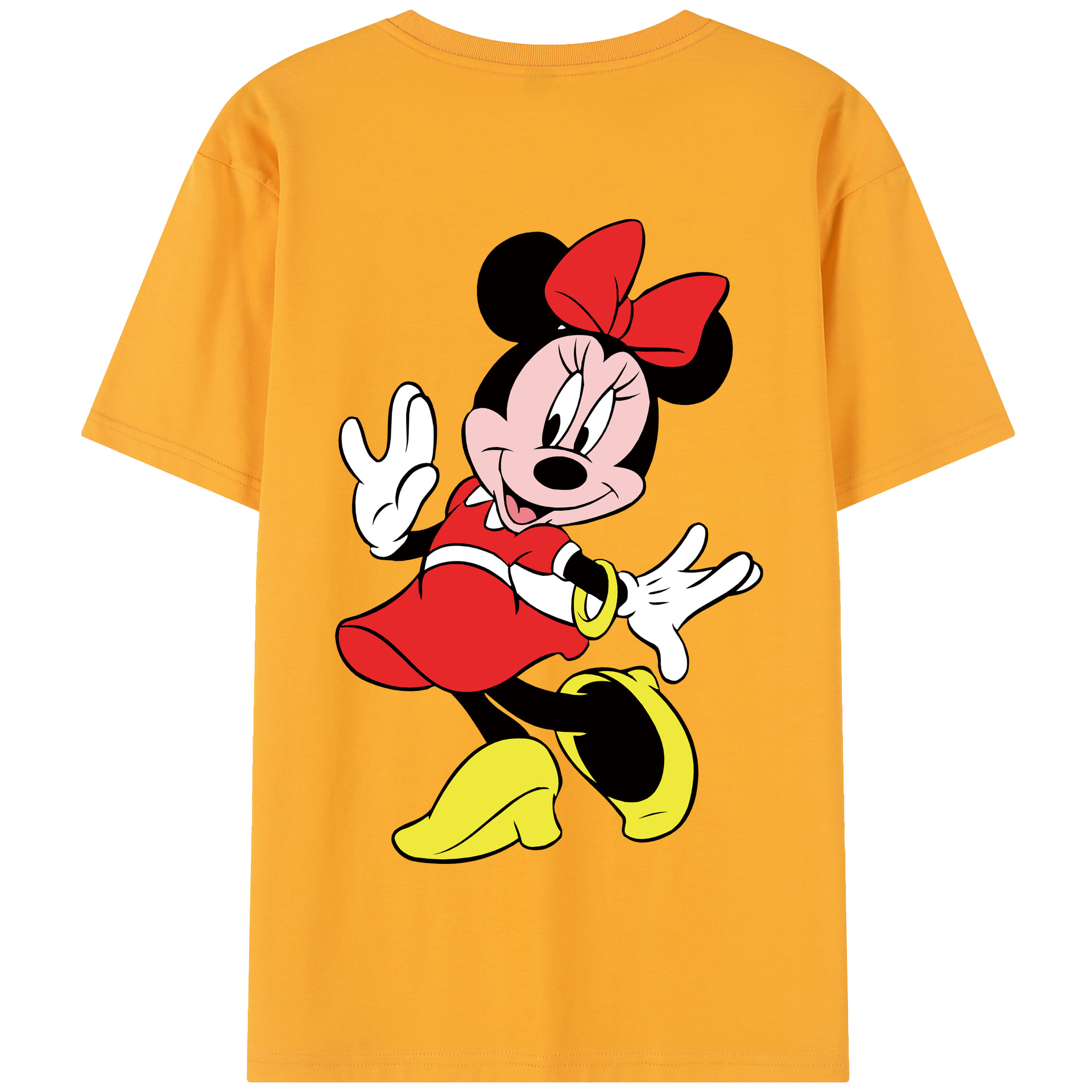 （画像用） ミッキーマウス Mickey Mouse 綿100％半袖Tシャツ（背面プリント）