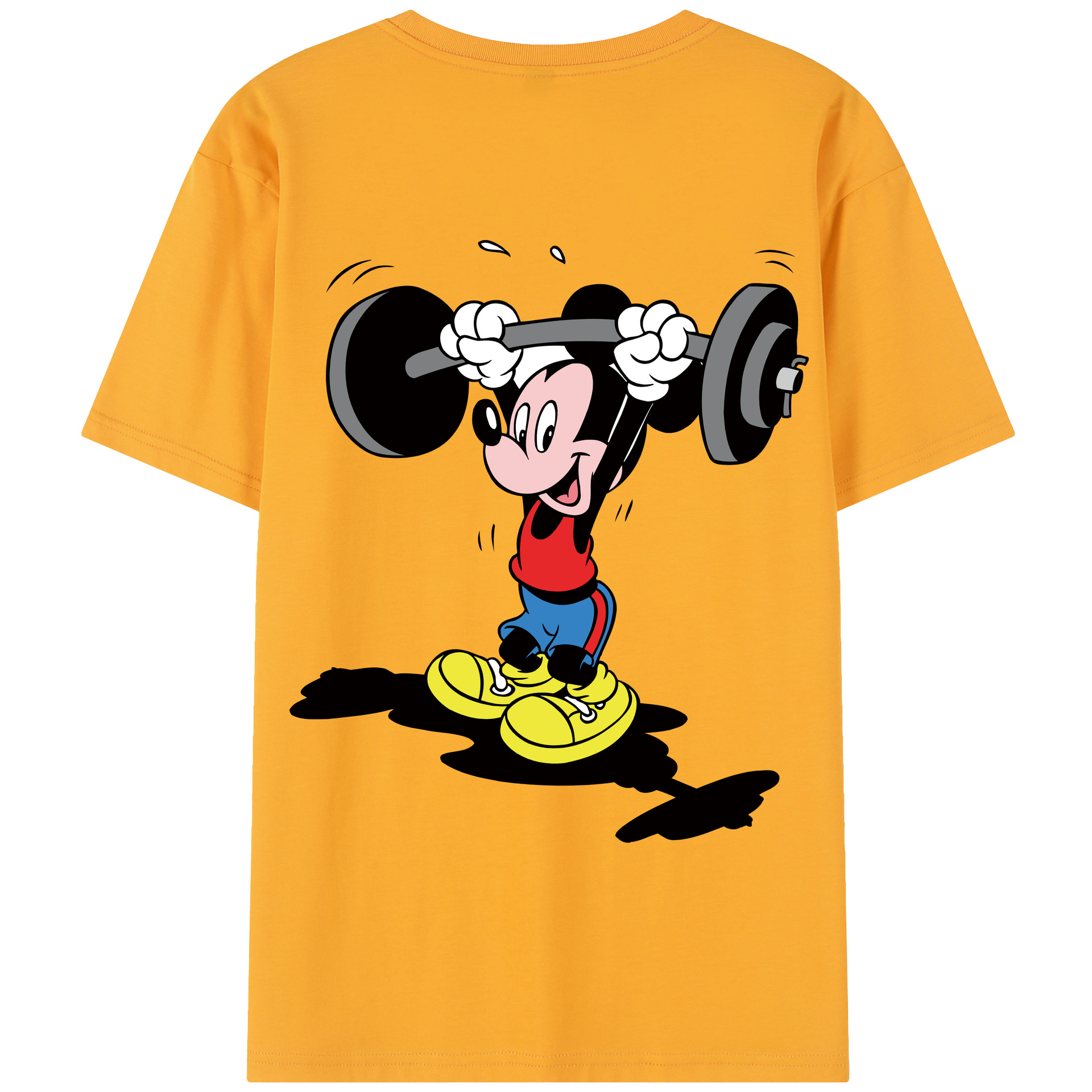 （画像用） ミッキーマウス Mickey Mouse 綿100％半袖Tシャツ（背面プリント）