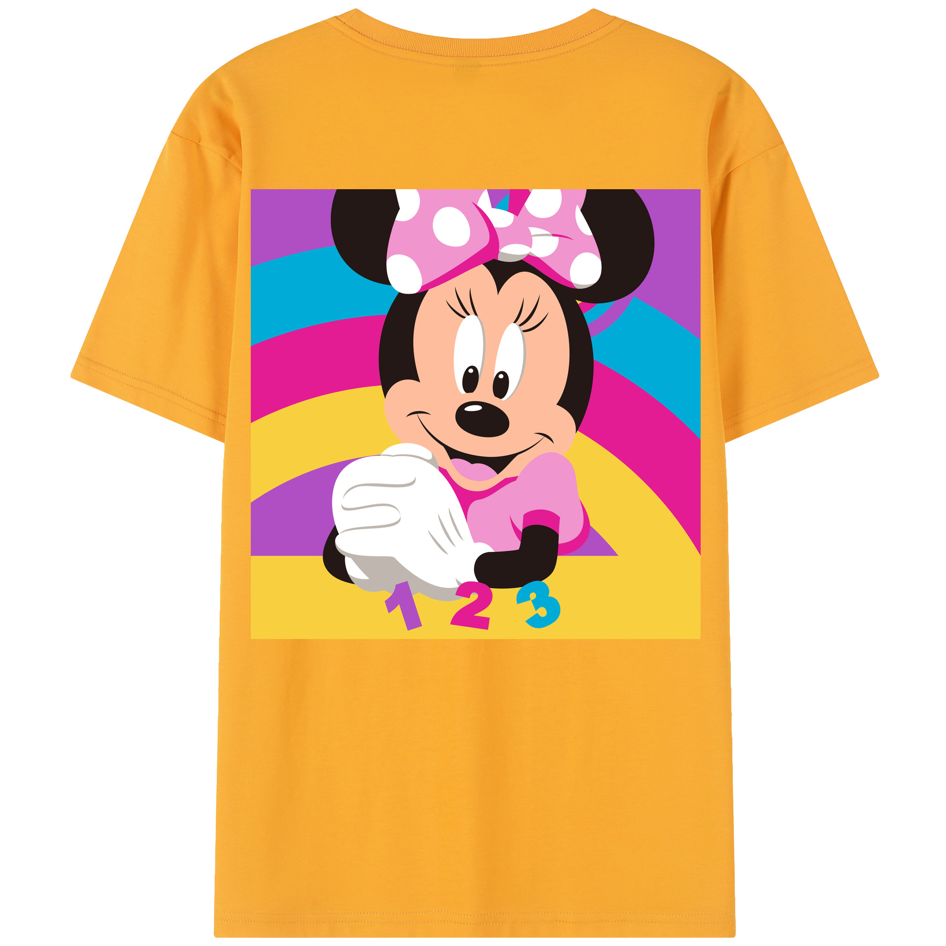 （画像用） ミッキーマウス Mickey Mouse 綿100％半袖Tシャツ（背面プリント）