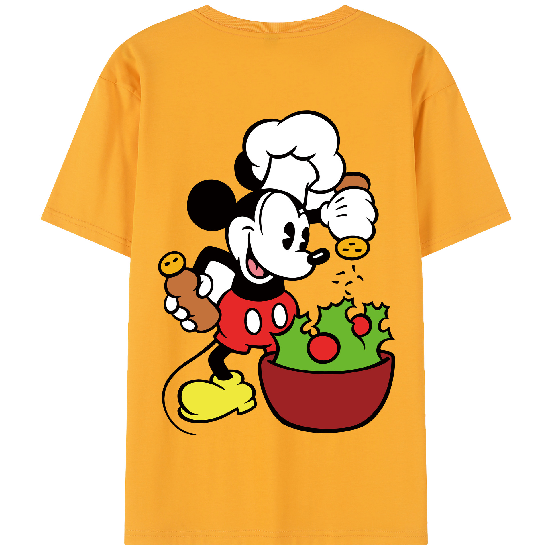 （画像用） ミッキーマウス Mickey Mouse 綿100％半袖Tシャツ（背面プリント）