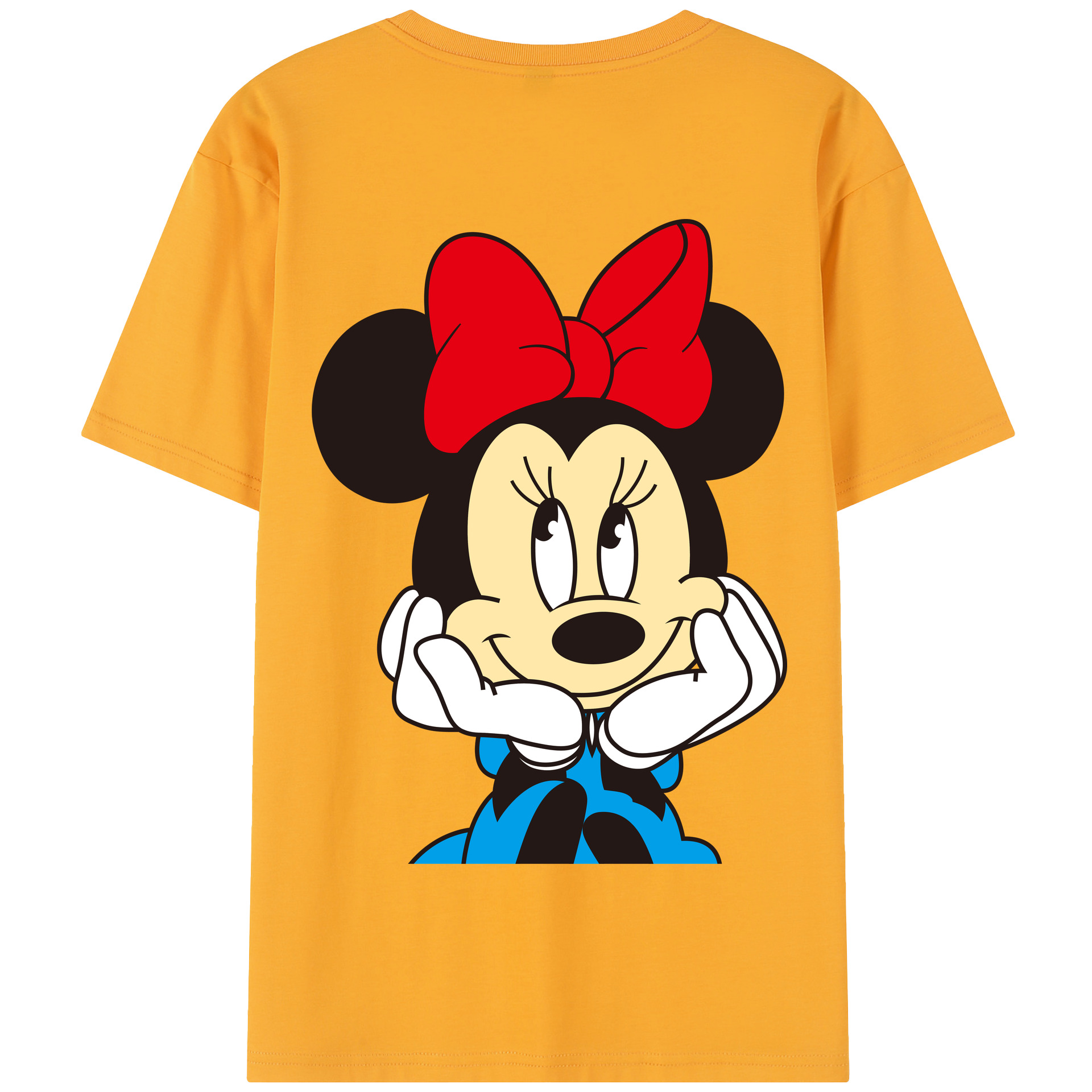 （画像用） ミッキーマウス Mickey Mouse 綿100％半袖Tシャツ（背面プリント）