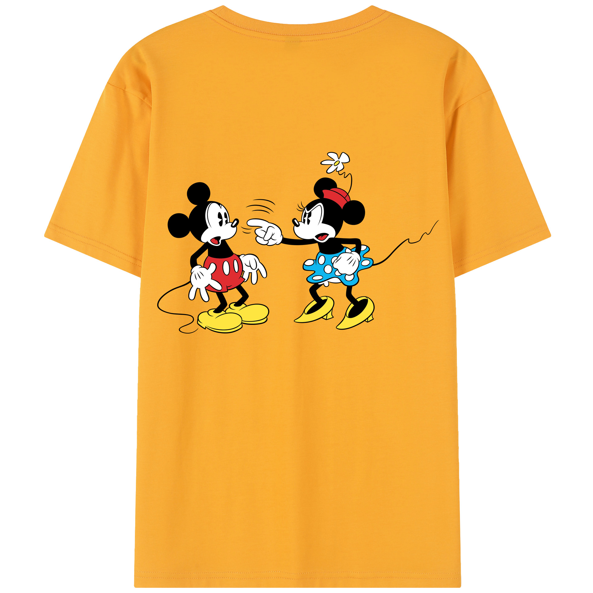 （画像用） ミッキーマウス Mickey Mouse 綿100％半袖Tシャツ（背面プリント）