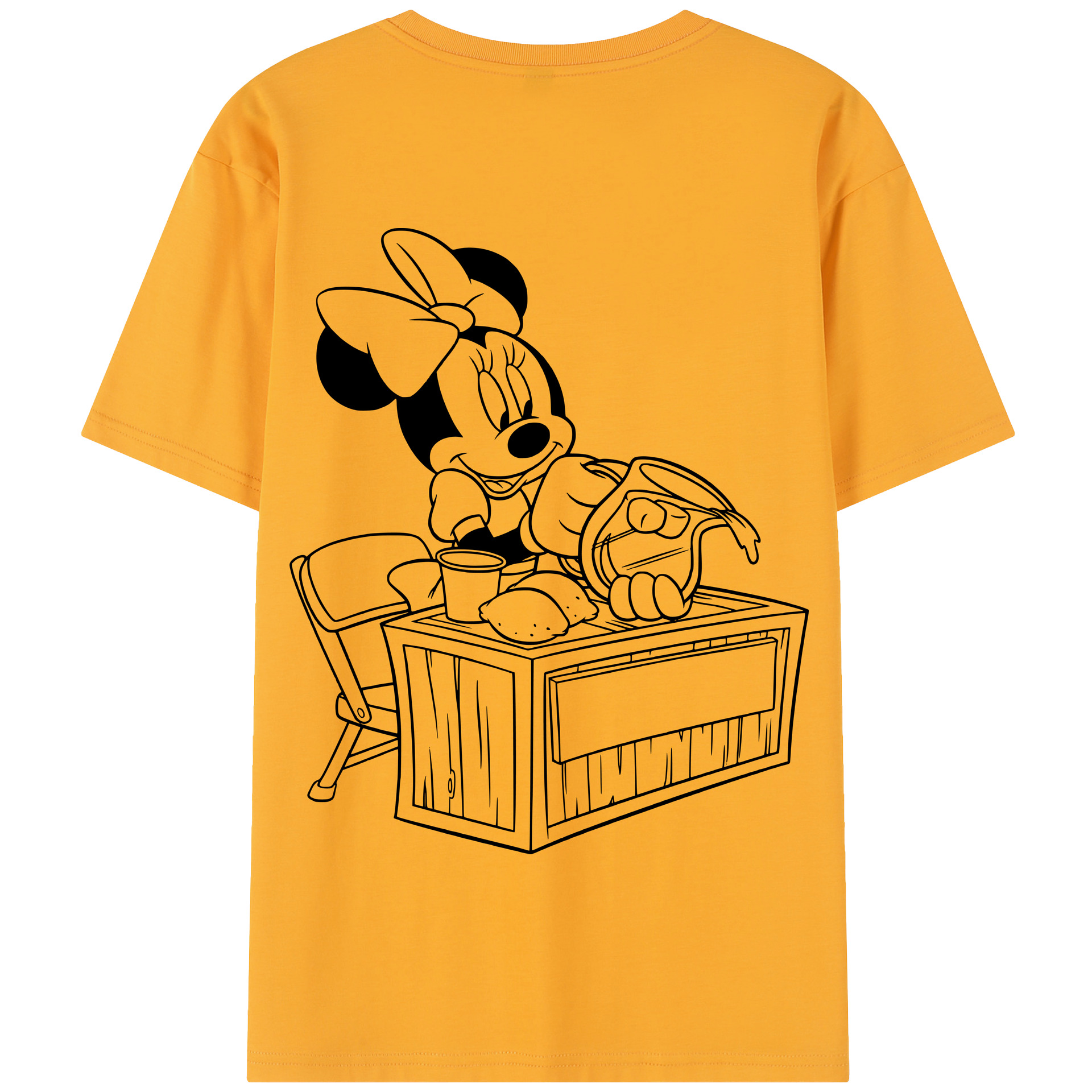 （画像用） ミッキーマウス Mickey Mouse 綿100％半袖Tシャツ（背面プリント）