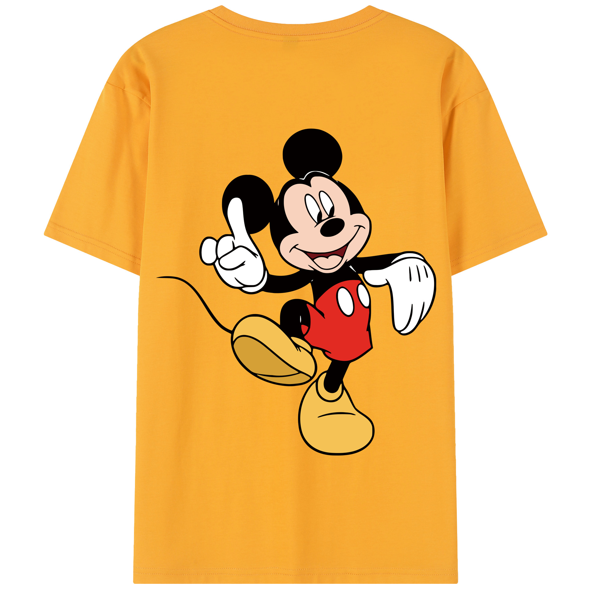 （画像用） ミッキーマウス Mickey Mouse 綿100％半袖Tシャツ（背面プリント）