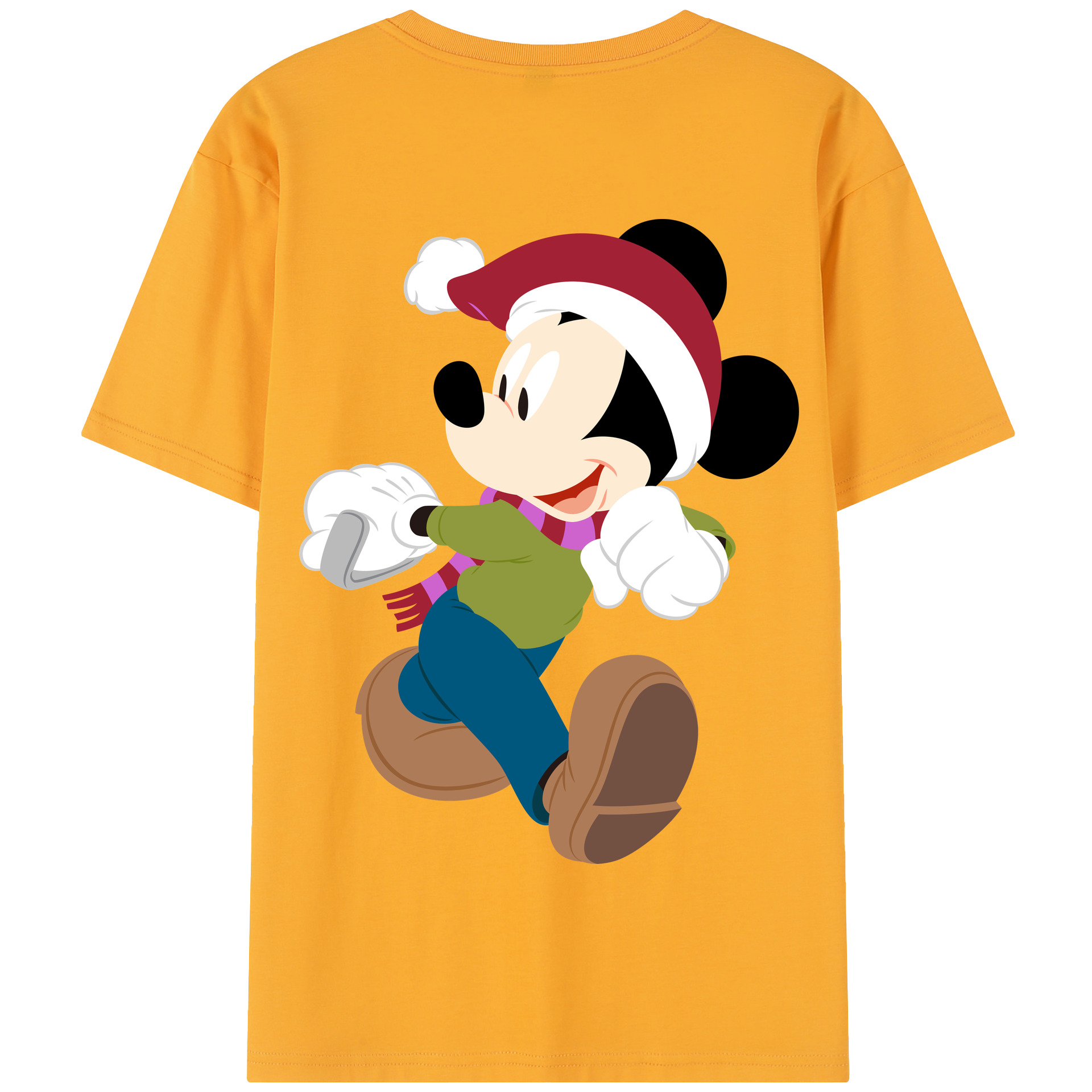 （画像用） ミッキーマウス Mickey Mouse 綿100％半袖Tシャツ（背面プリント）