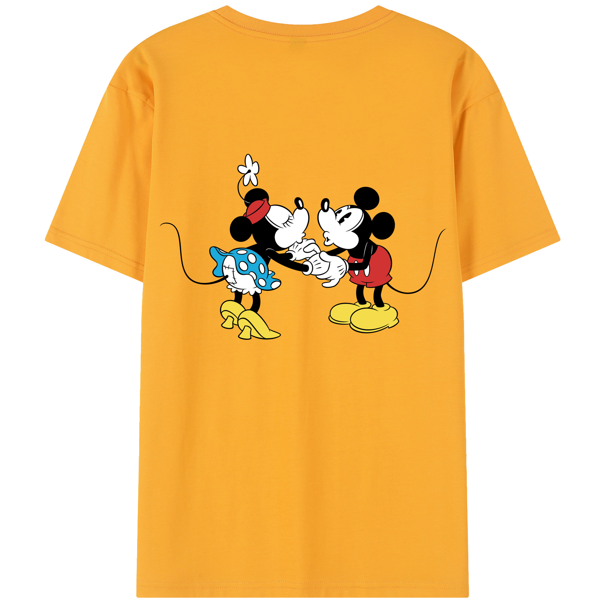 （画像用） ミッキーマウス Mickey Mouse 綿100％半袖Tシャツ（背面プリント）