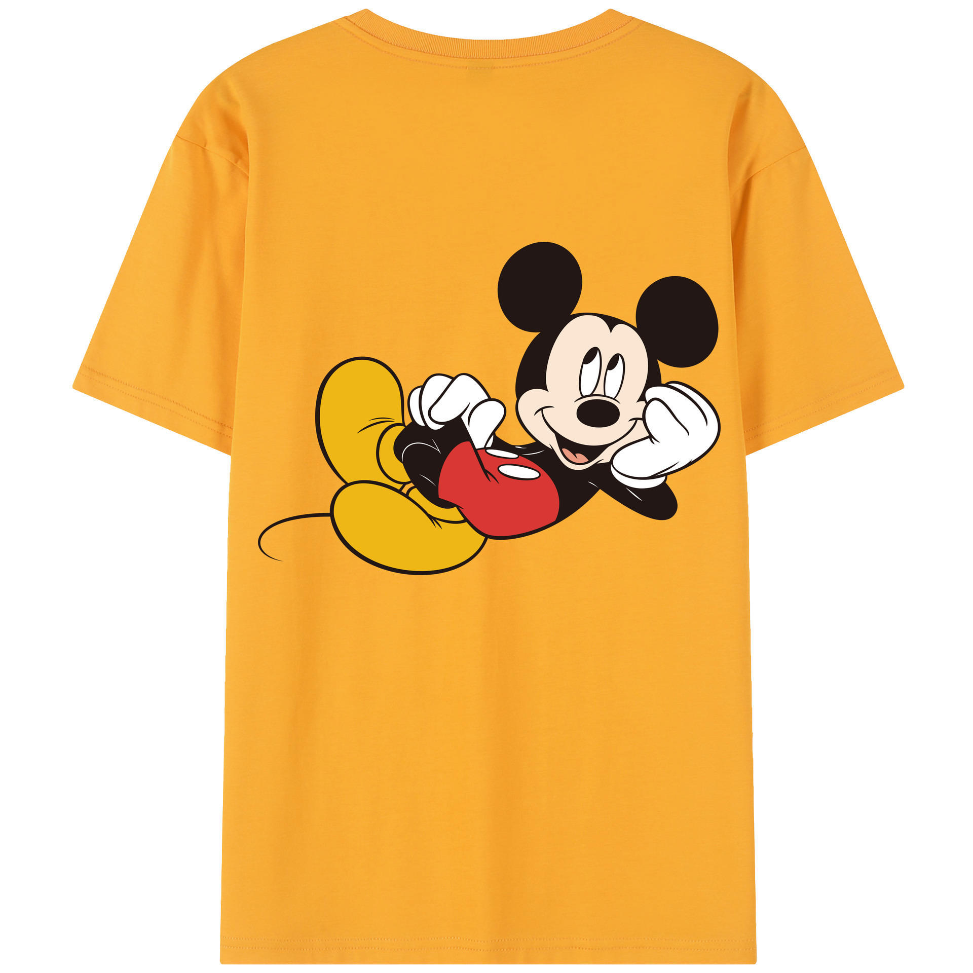 （画像用） ミッキーマウス Mickey Mouse 綿100％半袖Tシャツ（背面プリント）