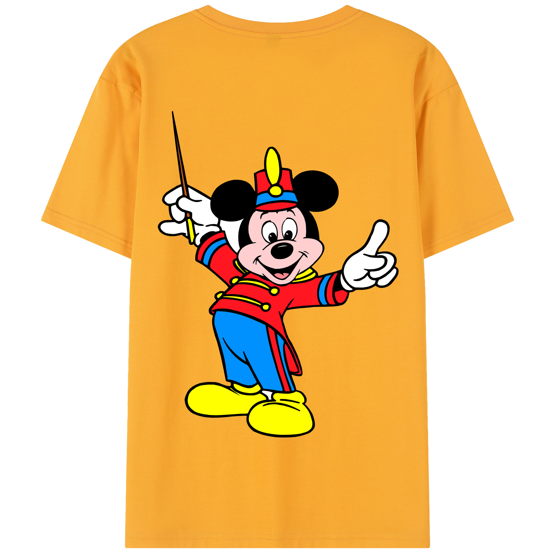 （画像用） ミッキーマウス Mickey Mouse 綿100％半袖Tシャツ（背面プリント）