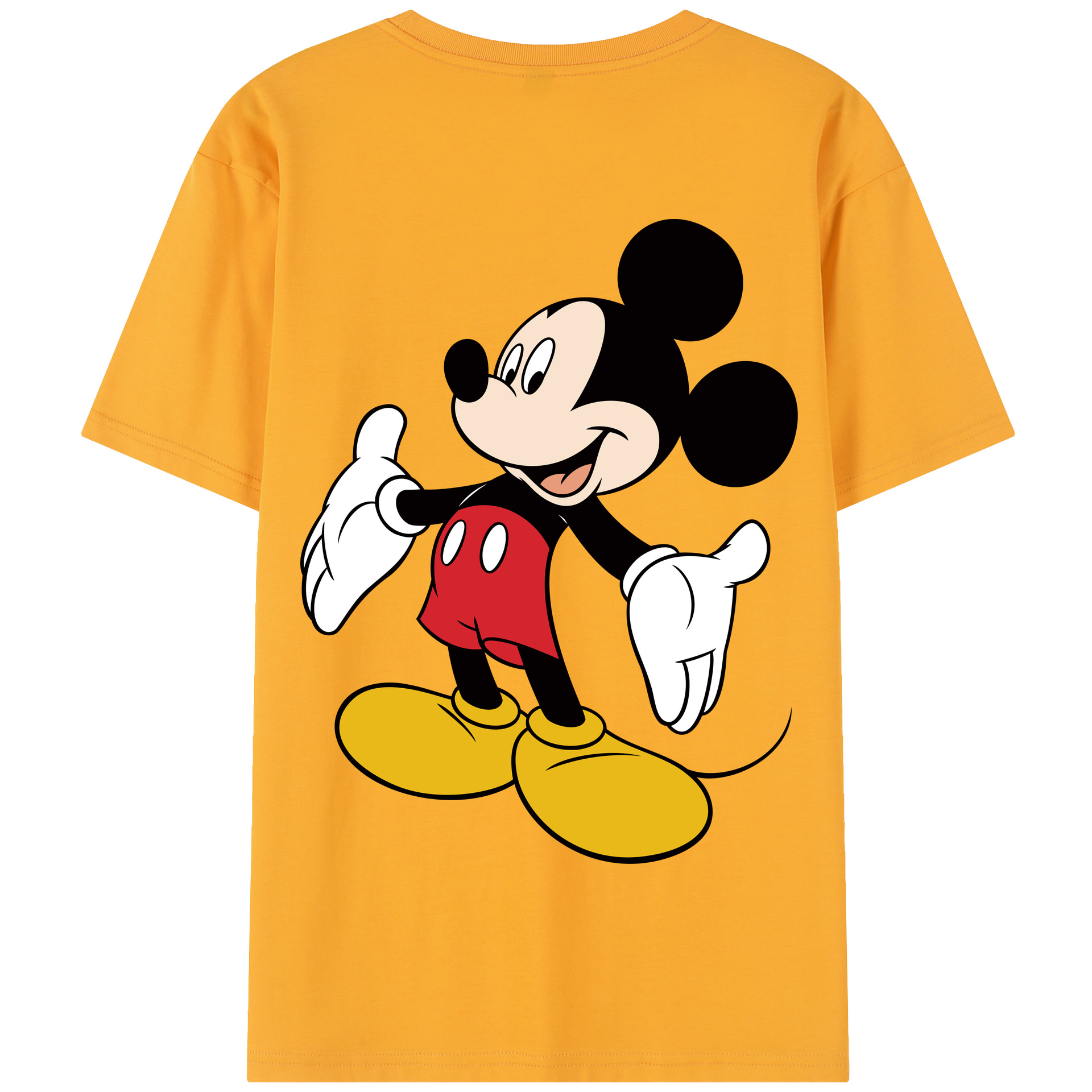 （画像用） ミッキーマウス Mickey Mouse 綿100％半袖Tシャツ（背面プリント）