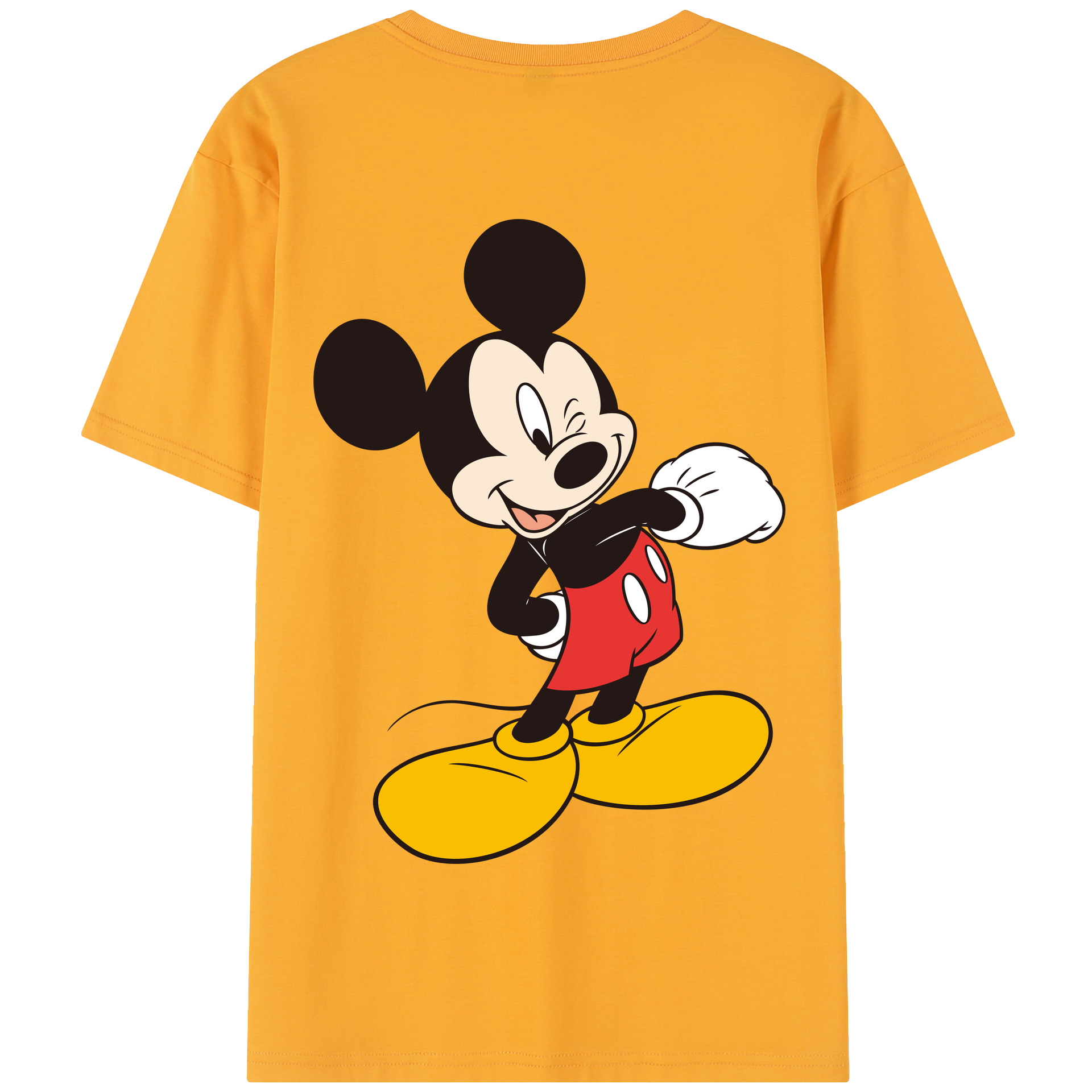 （画像用） ミッキーマウス Mickey Mouse 綿100％半袖Tシャツ（背面プリント）
