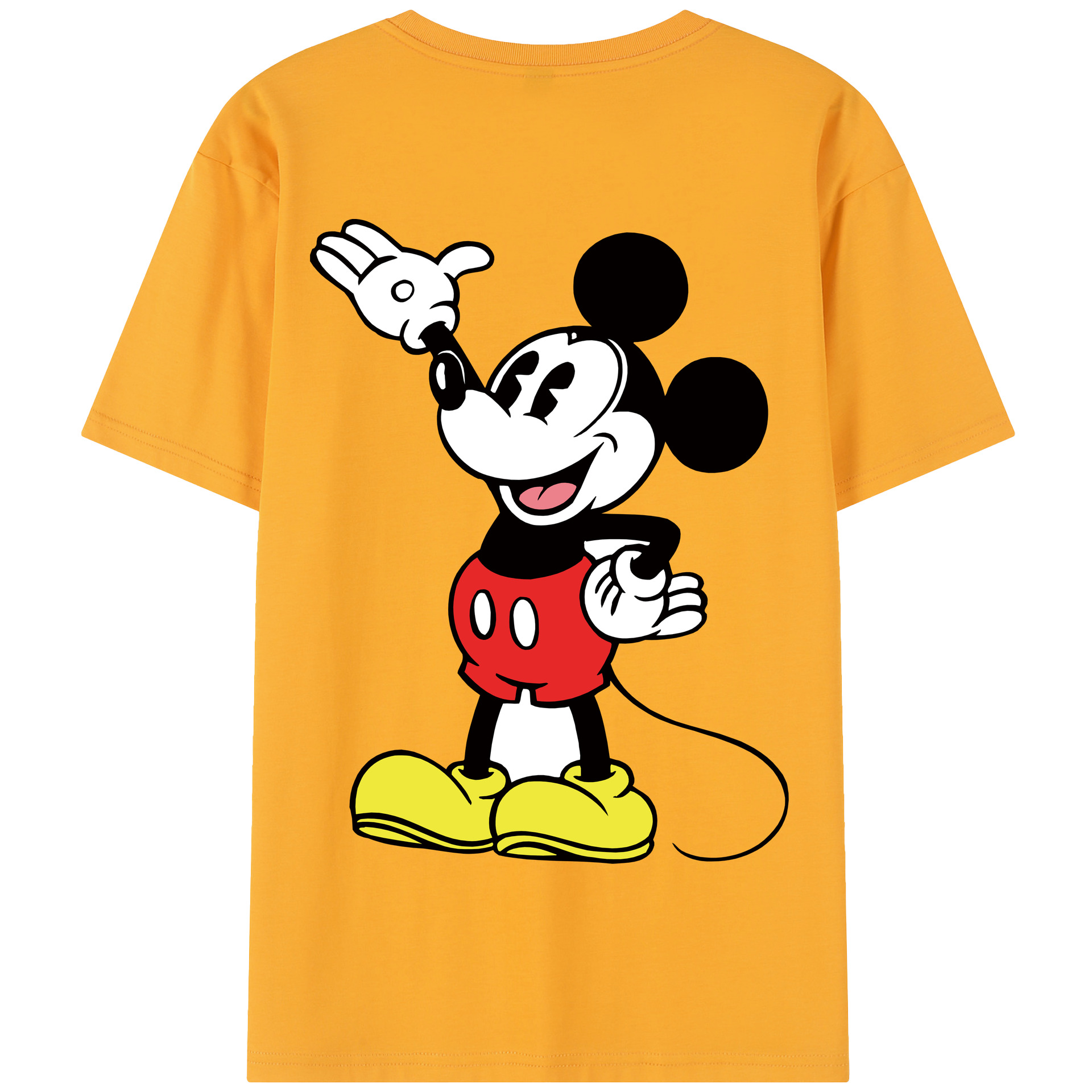 （画像用） ミッキーマウス Mickey Mouse 綿100％半袖Tシャツ（背面プリント）