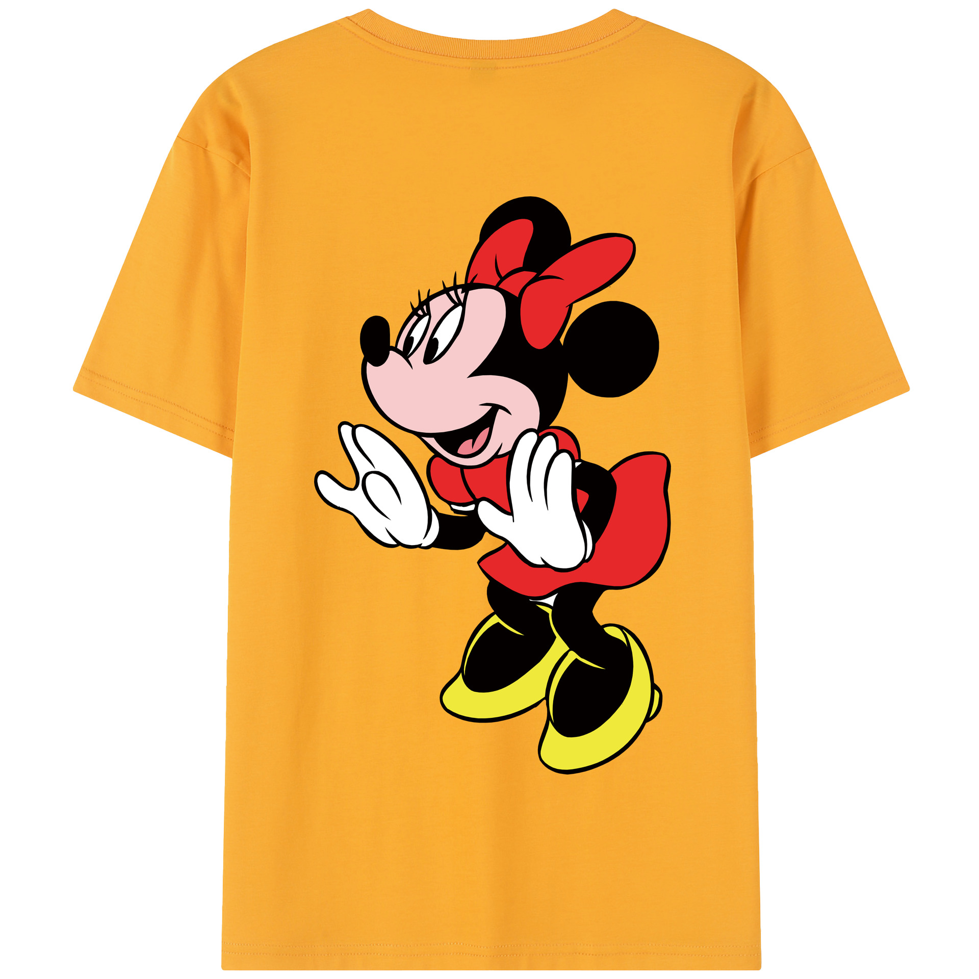 （画像用） ミッキーマウス Mickey Mouse 綿100％半袖Tシャツ（背面プリント）