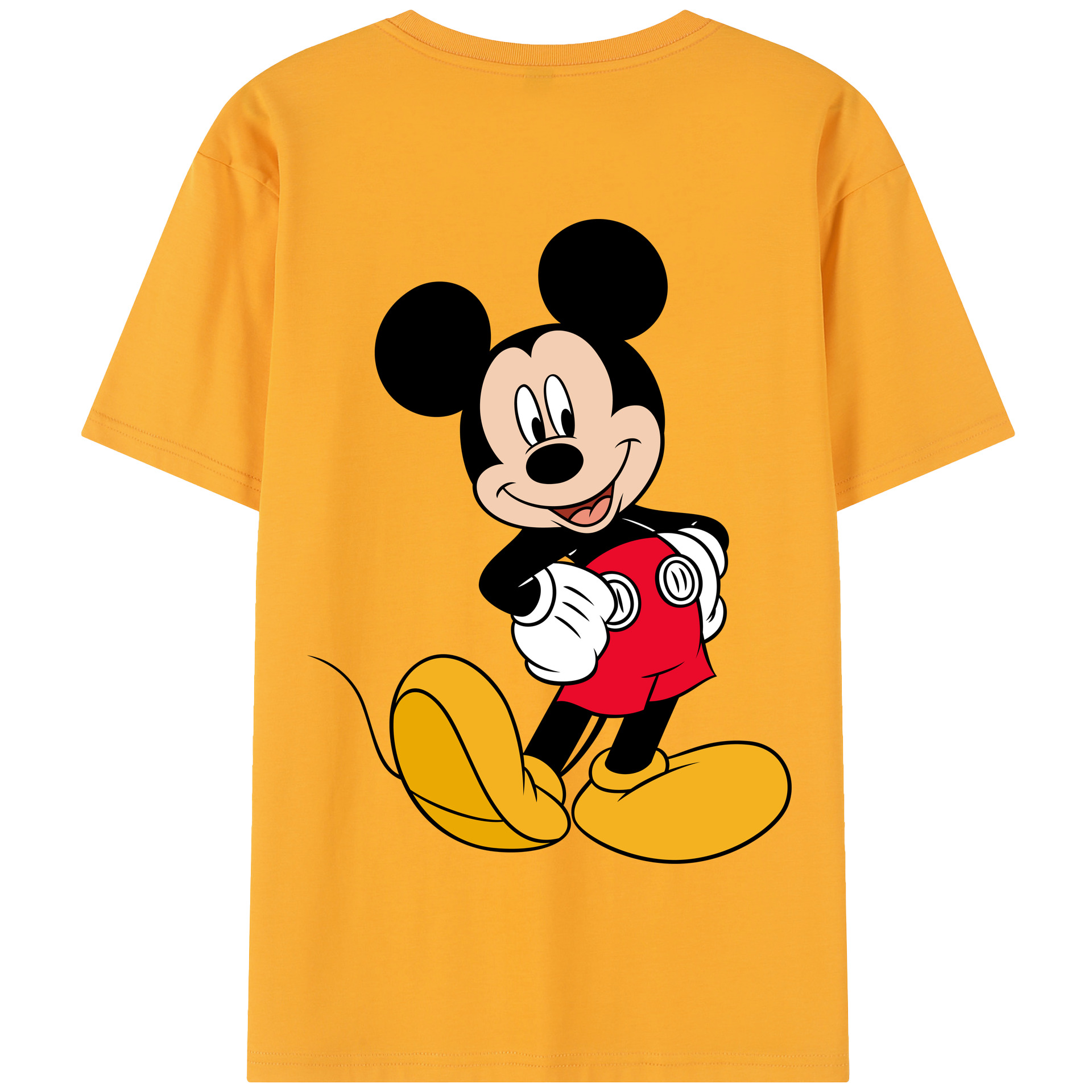 （画像用） ミッキーマウス Mickey Mouse 綿100％半袖Tシャツ（背面プリント）