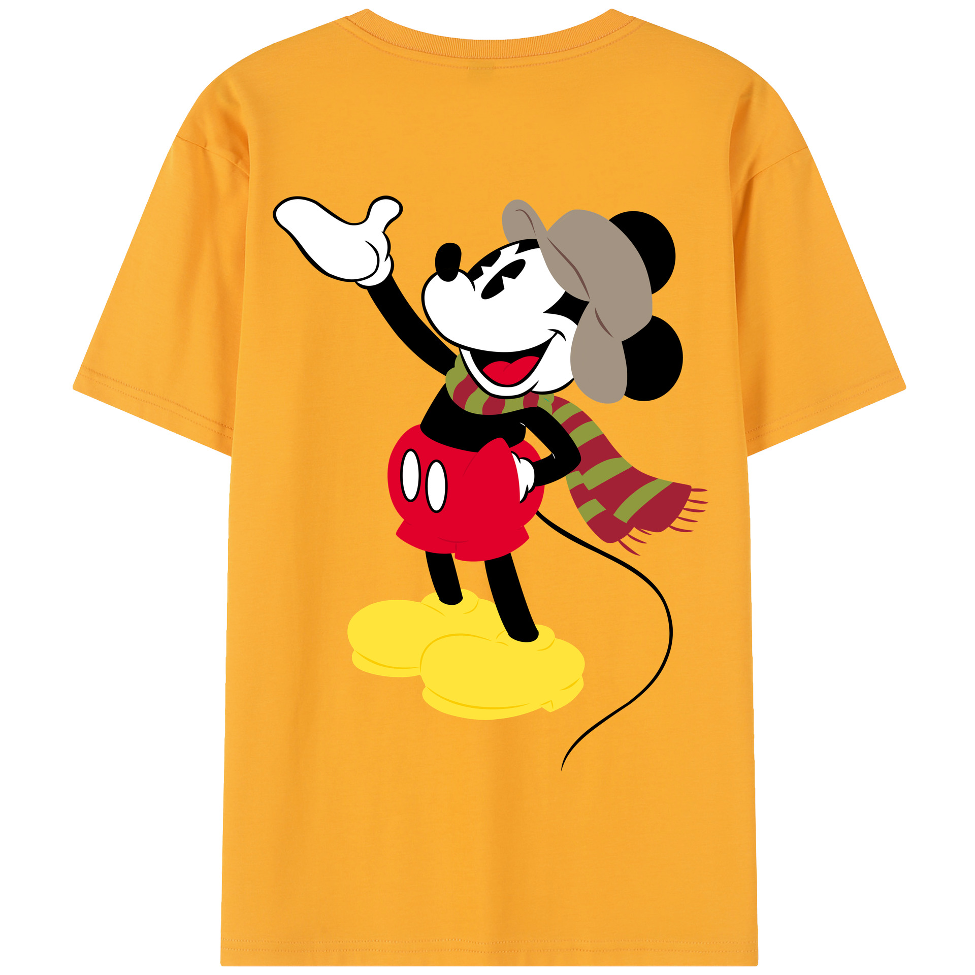 （画像用） ミッキーマウス Mickey Mouse 綿100％半袖Tシャツ（背面プリント）