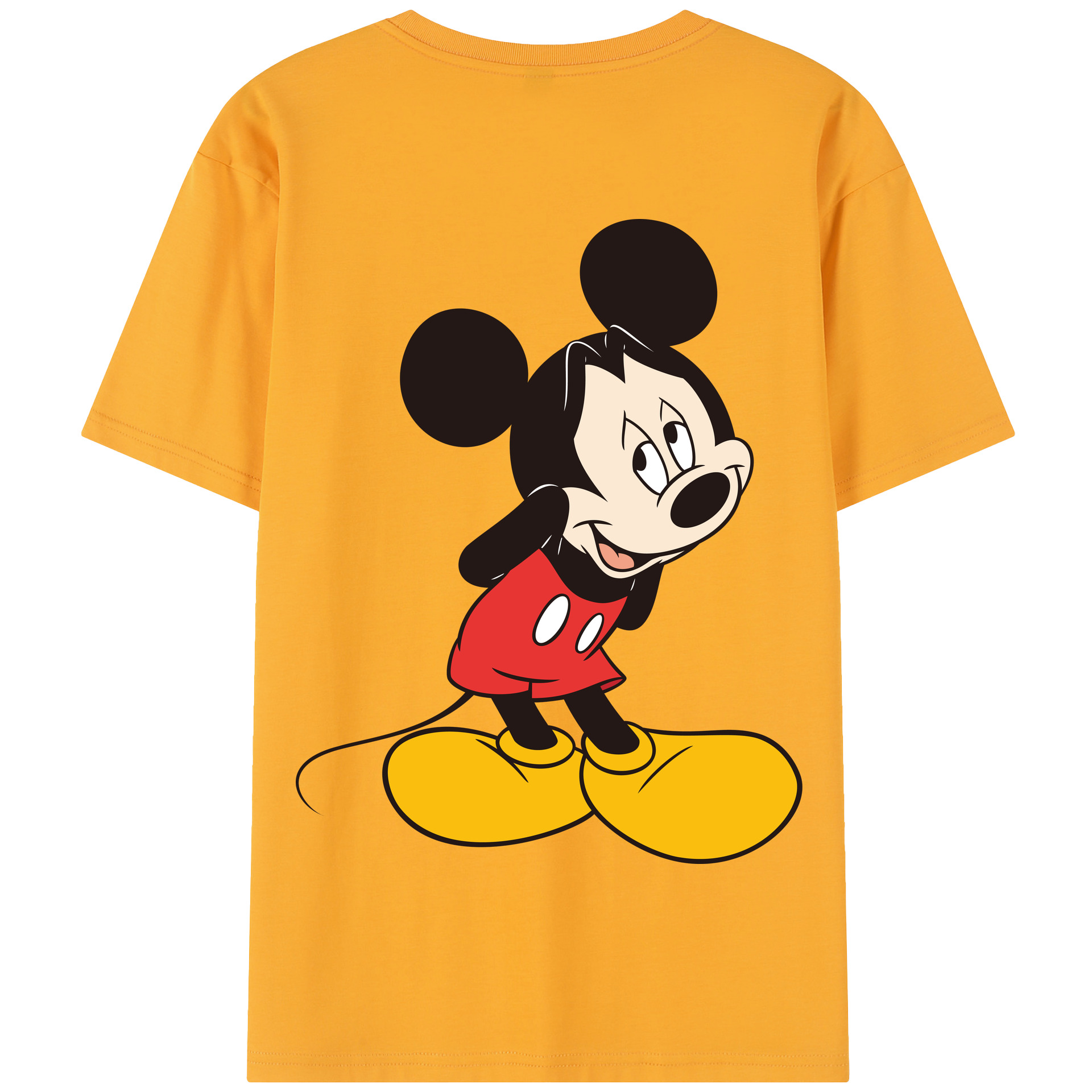（画像用） ミッキーマウス Mickey Mouse 綿100％半袖Tシャツ（背面プリント）