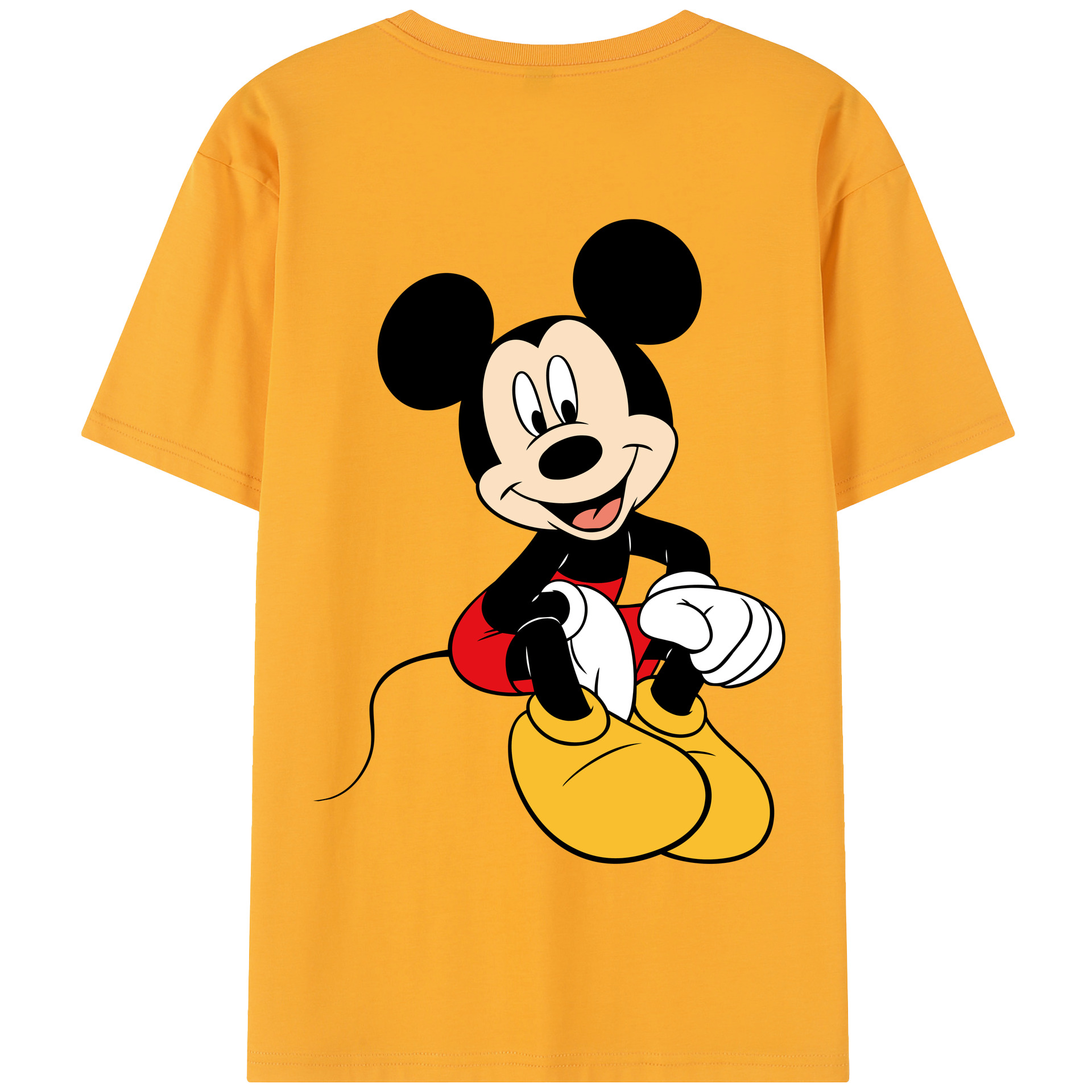 （画像用） ミッキーマウス Mickey Mouse 綿100％半袖Tシャツ（背面プリント）